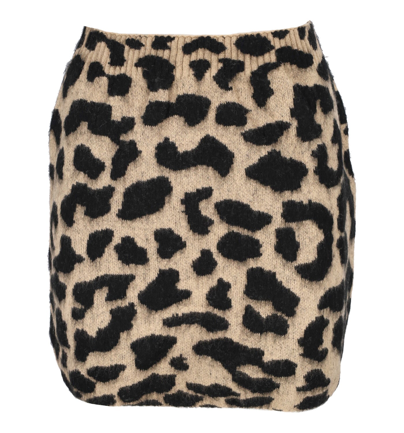 Minigonna maculata in lana