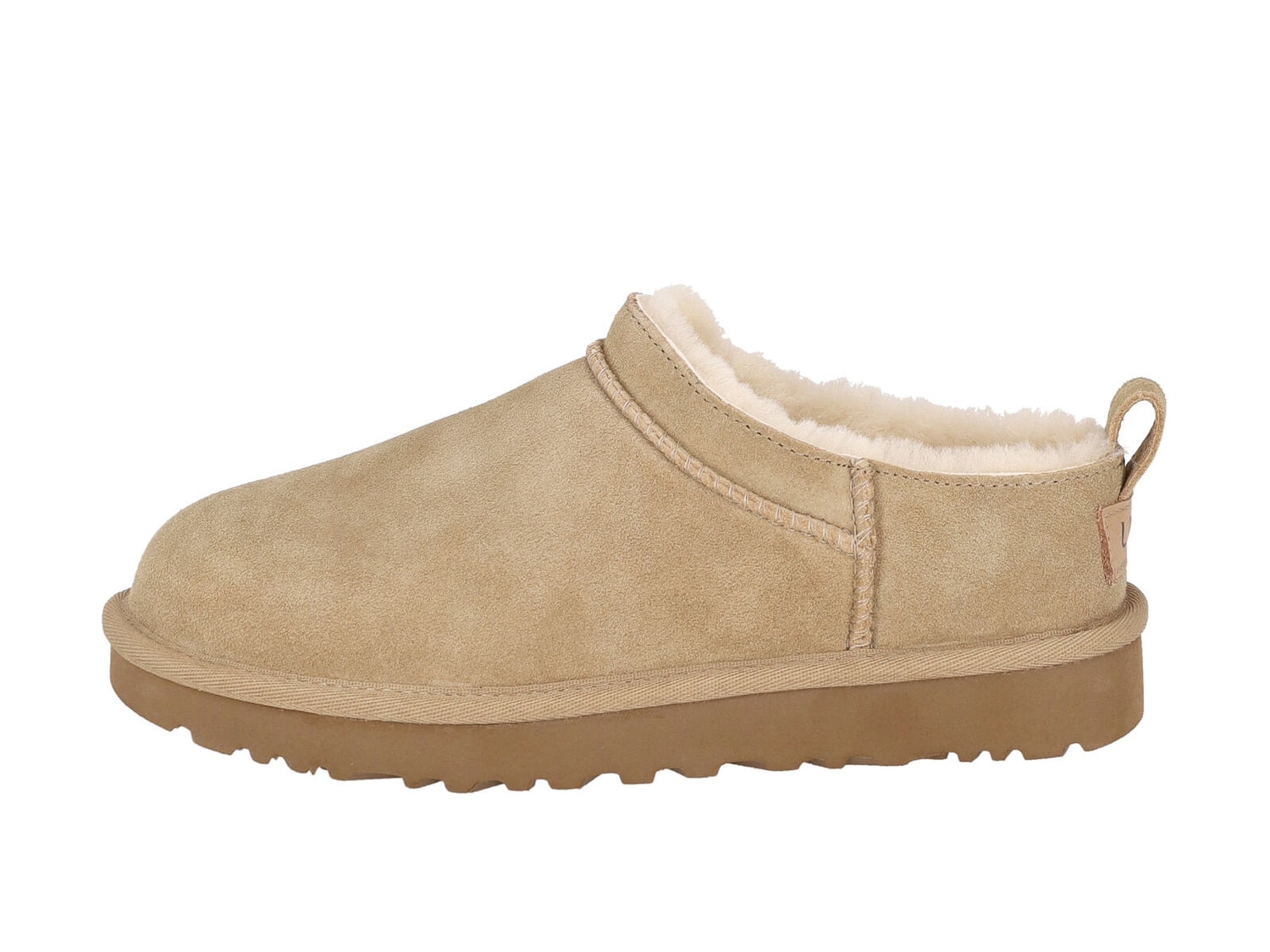 Ugg classic micro in camoscio , taglio vivo e con suola in gomma