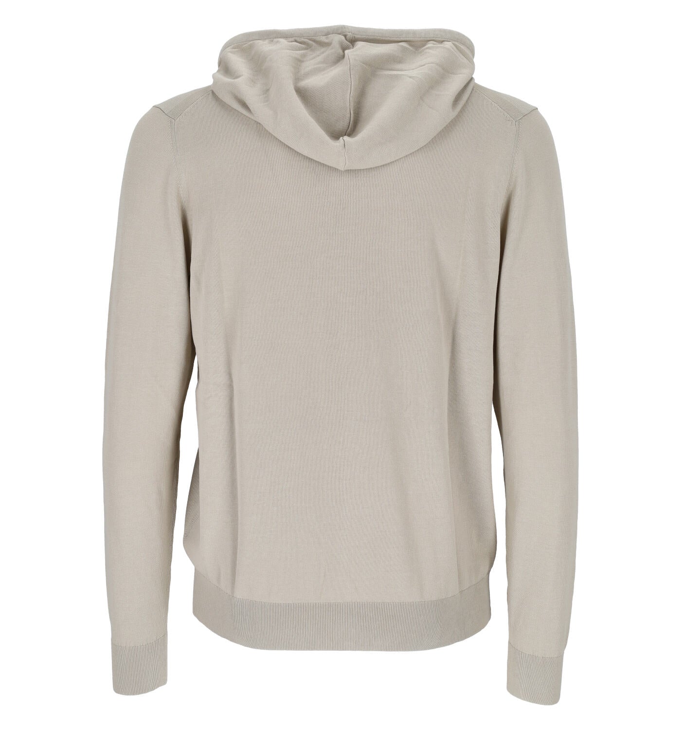 Maglia full zip in cotone con cappuccio