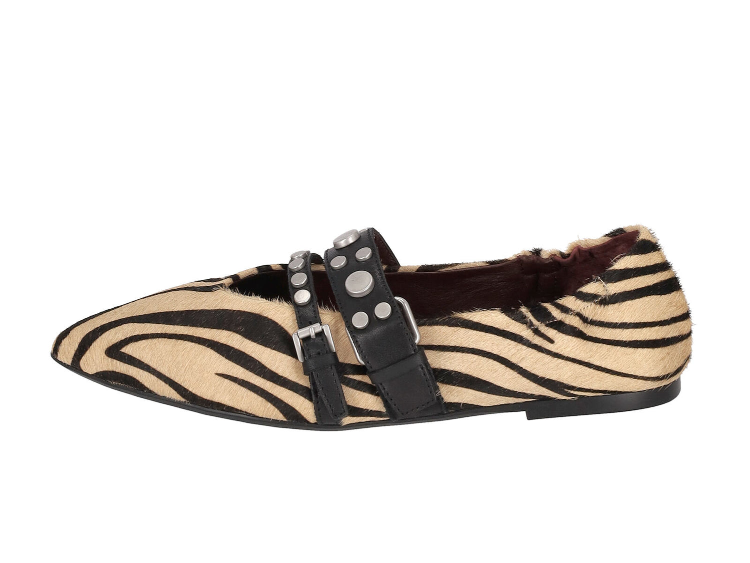 Ballerina in cavallino con cinturini e borchie