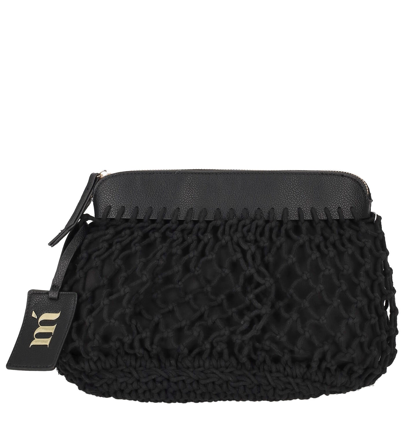 Pochette in rete con zip