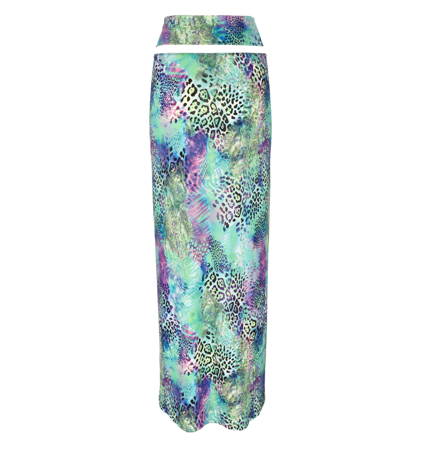 Gonna lunga con spacco animalier