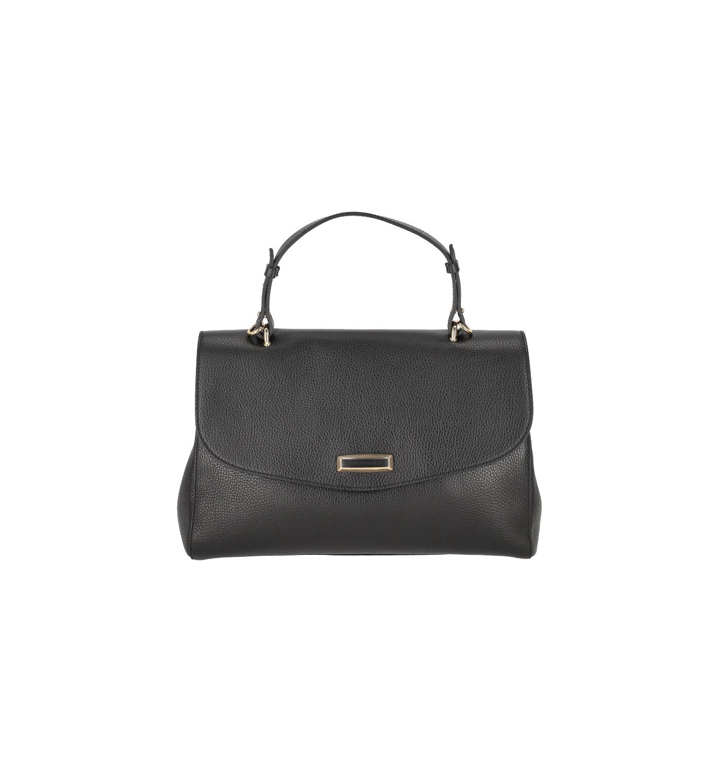 Borsa bauletto con chiusura a patta e tracolla regolabile