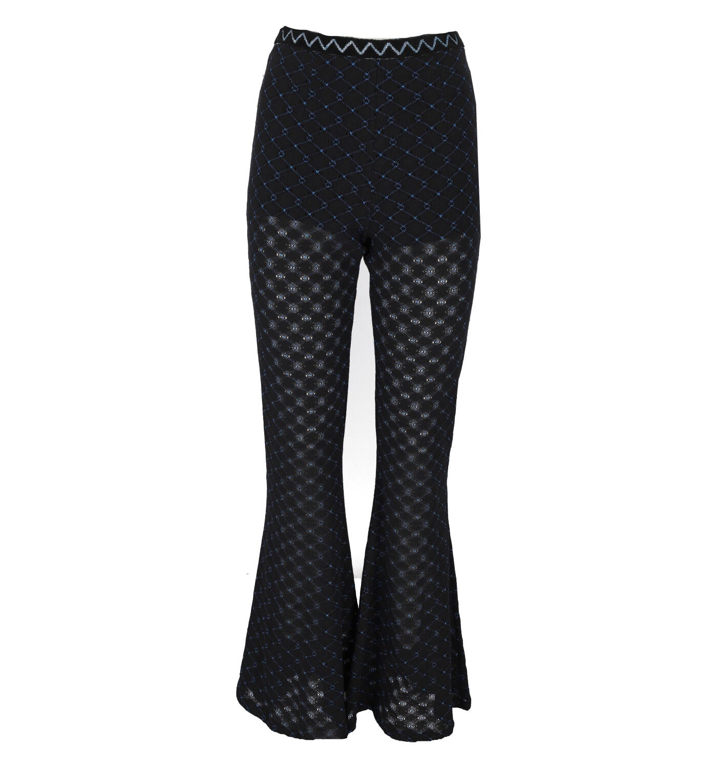 Pantalone a zampa , tessuto lurex