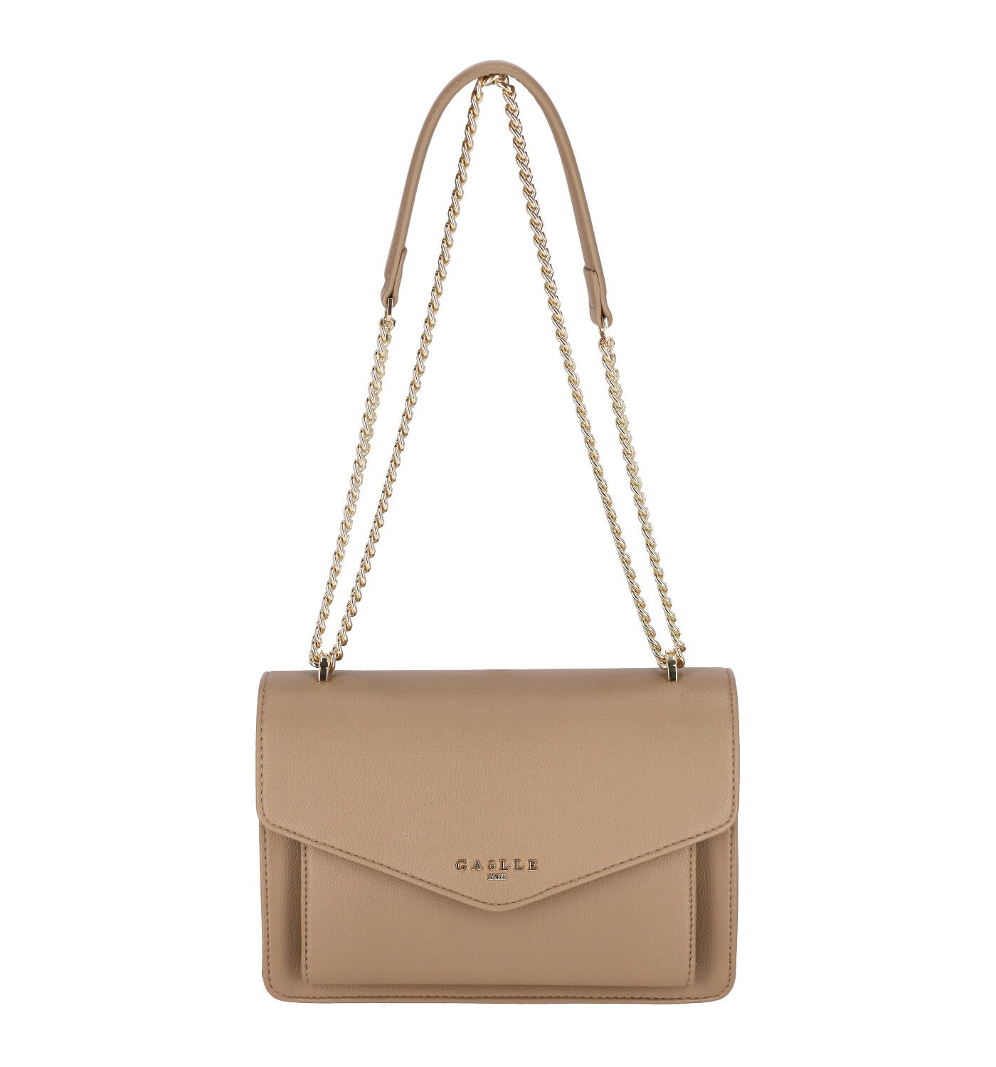 Borsa media con doppia catena regolabile , chiusura con bottone