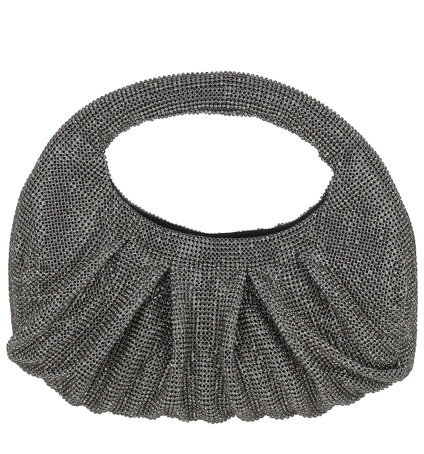 Borsa a amano in maglia con strass