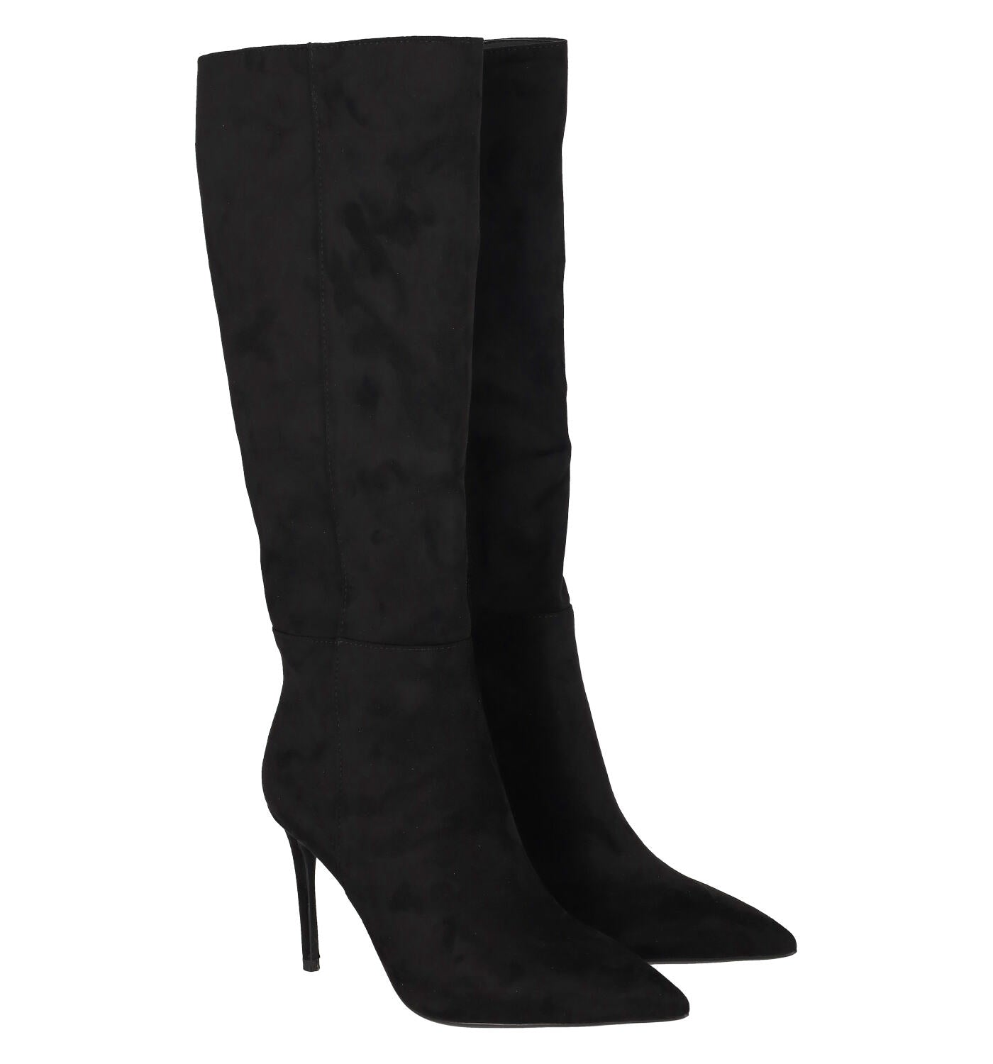 Stivale in camoscio con tacco altezza 9 cm .