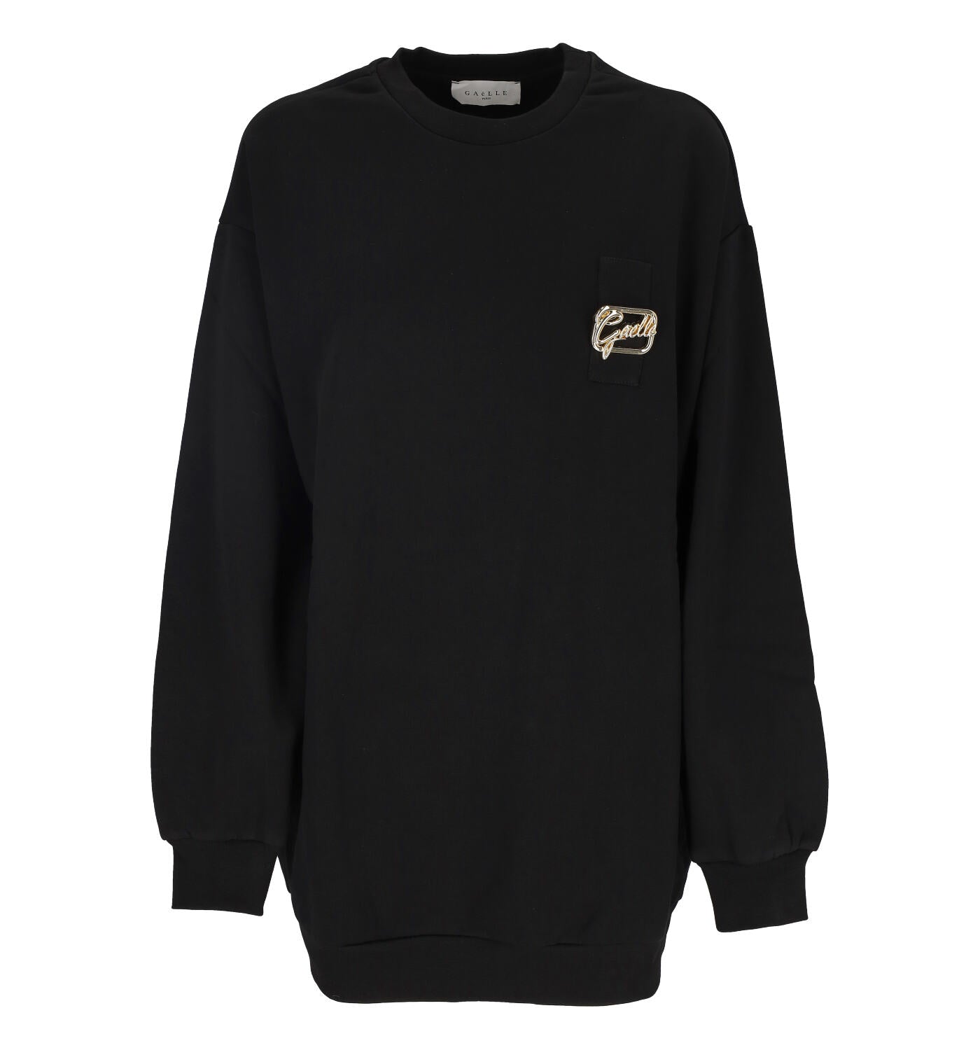 Abito felpa con logo oro