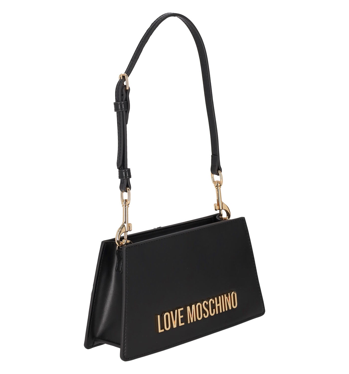 Borsa sotto spalla con logo lettering sul davanti oro , chiusura con zip .