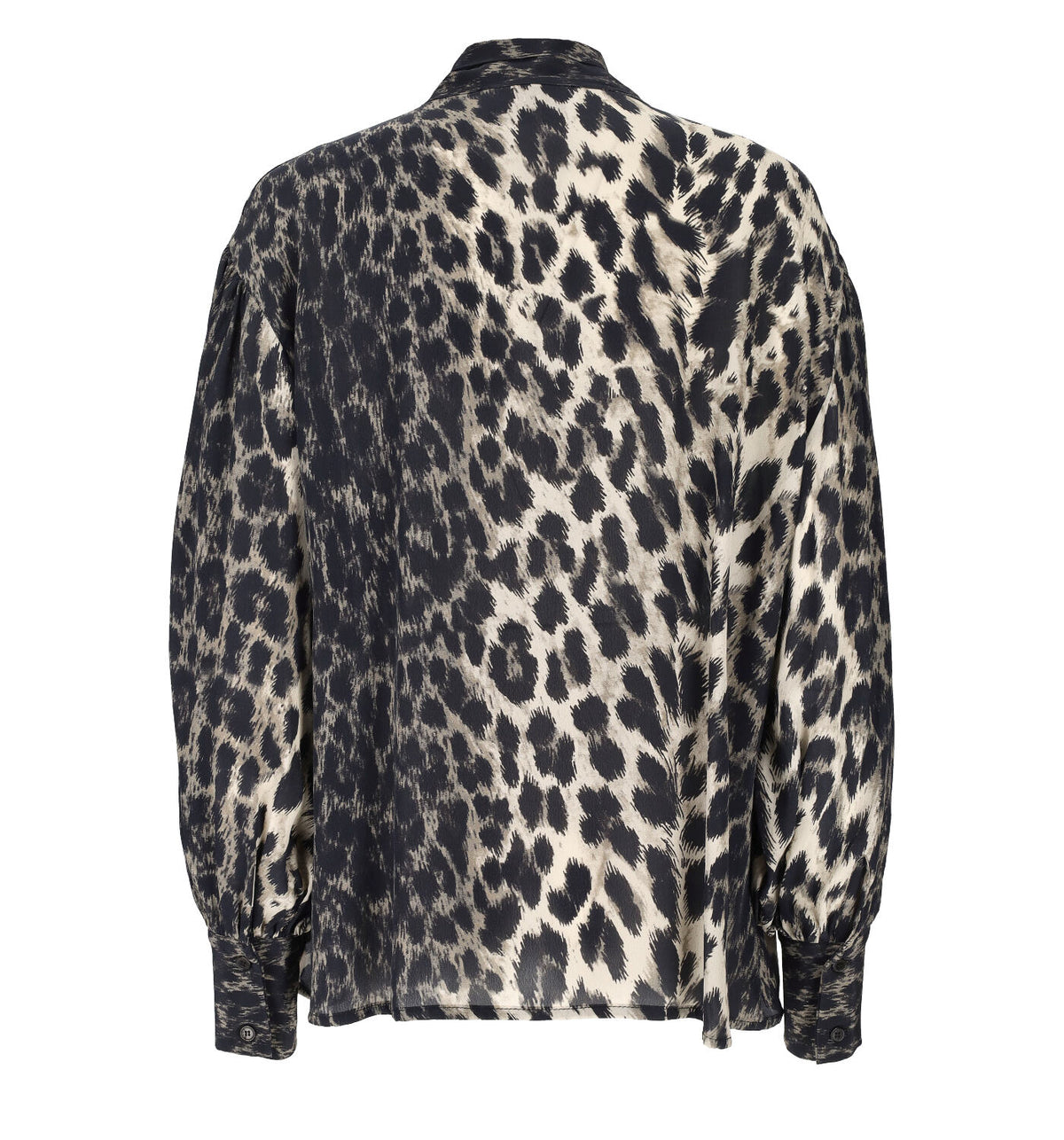 Blusa con fiocco maculata