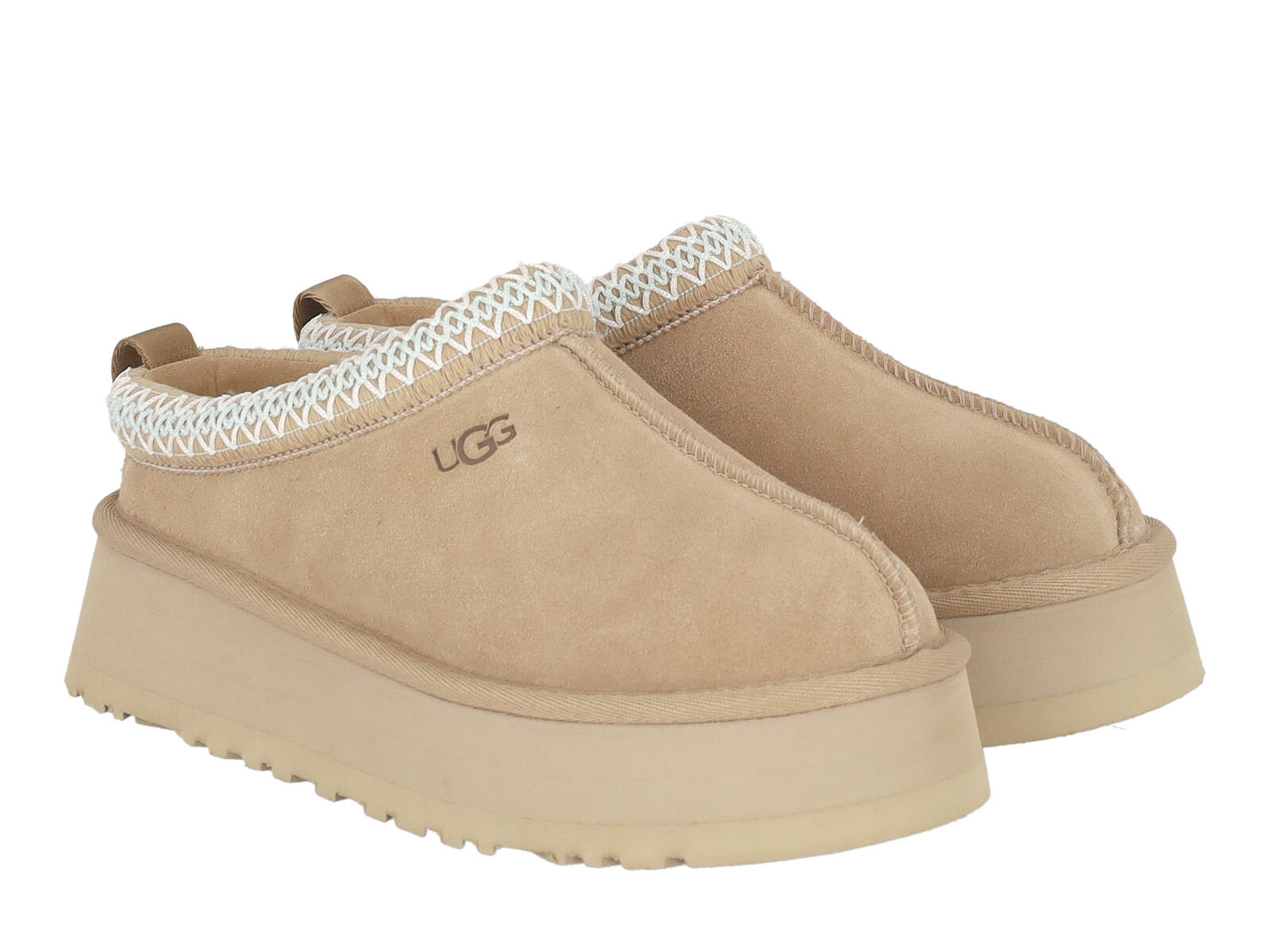 Sabot in camoscio, con cuciture a contrasto. Suola in gomma alta.