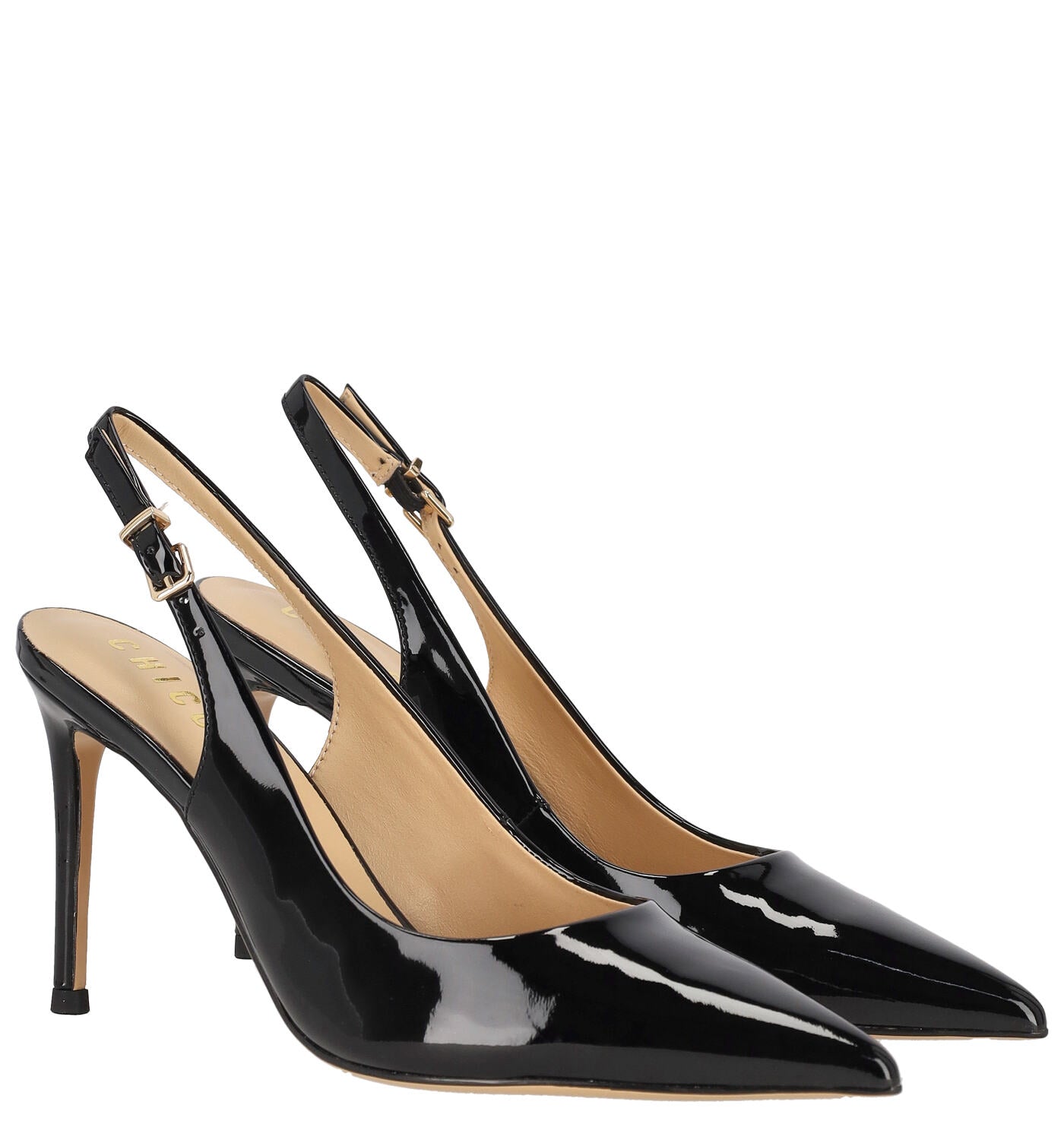 Chanel in vernice, tacco alto 9 cm