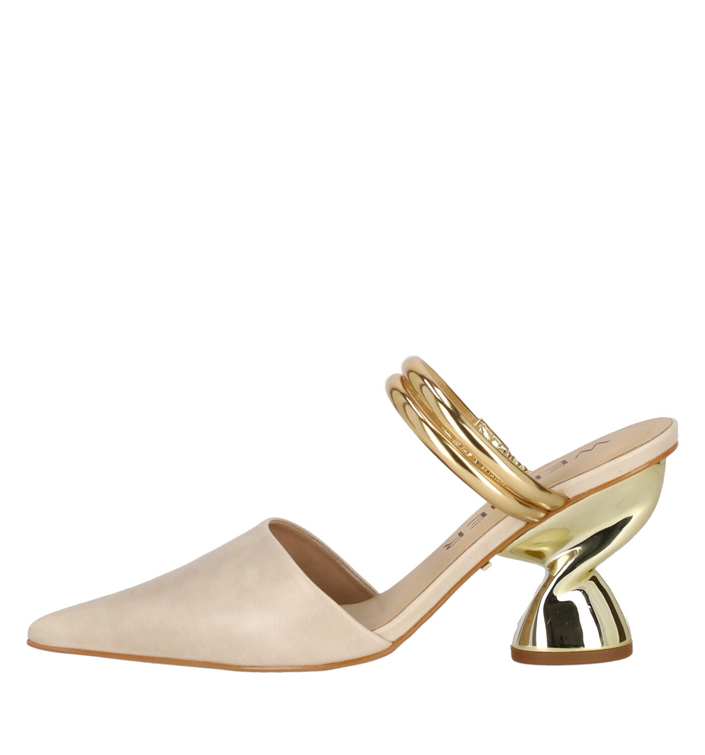 Sabot con fascette specchio tacco torchon