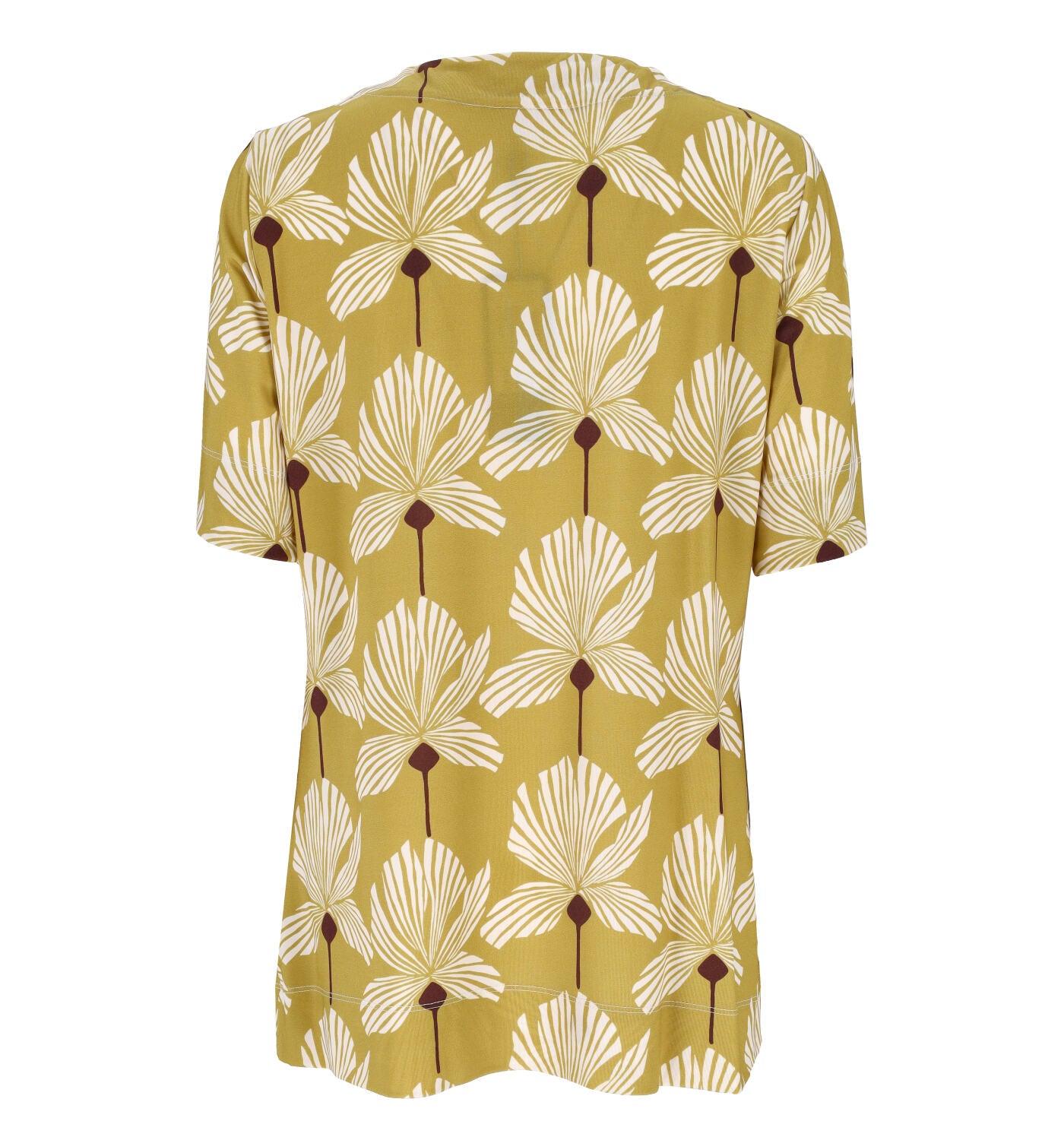 Blusa mezza manica scollo a V fantasia fiore