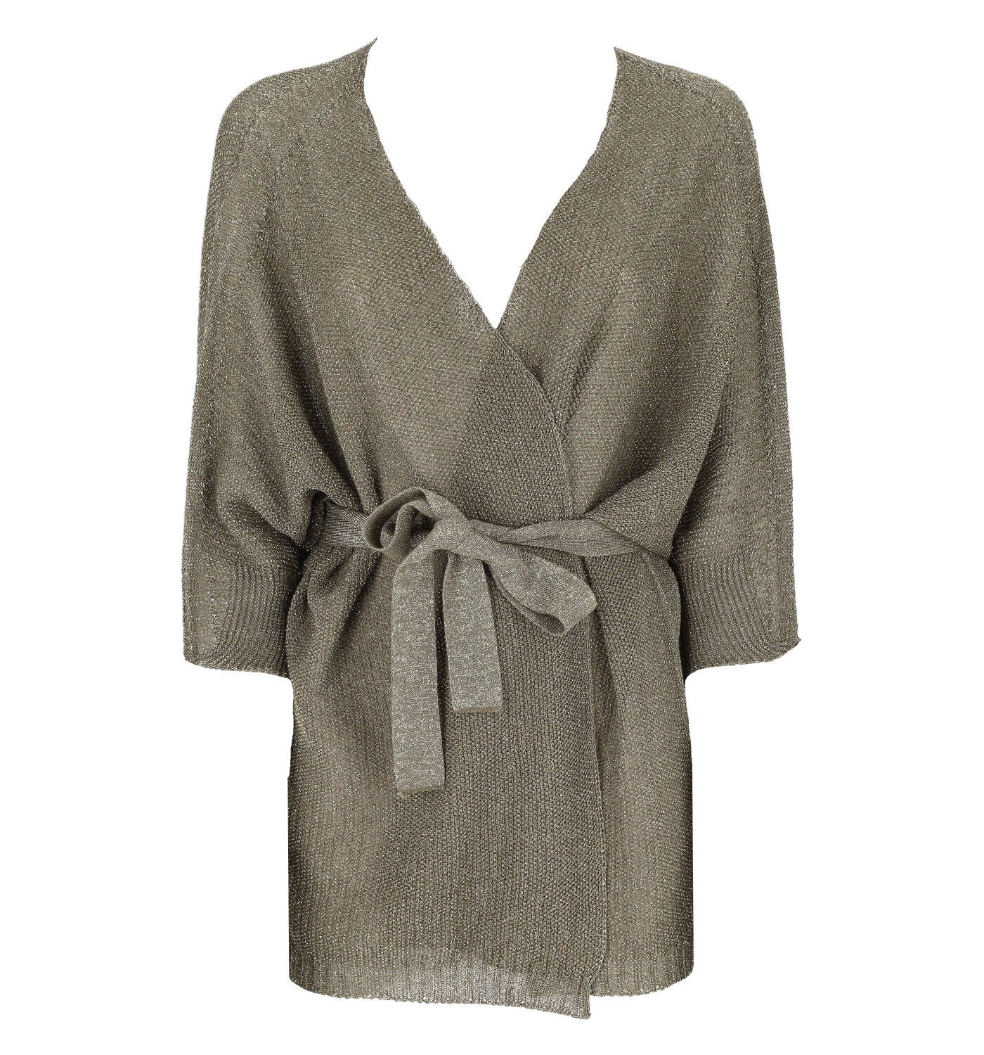 Kimono manica corta lurex con cinturino