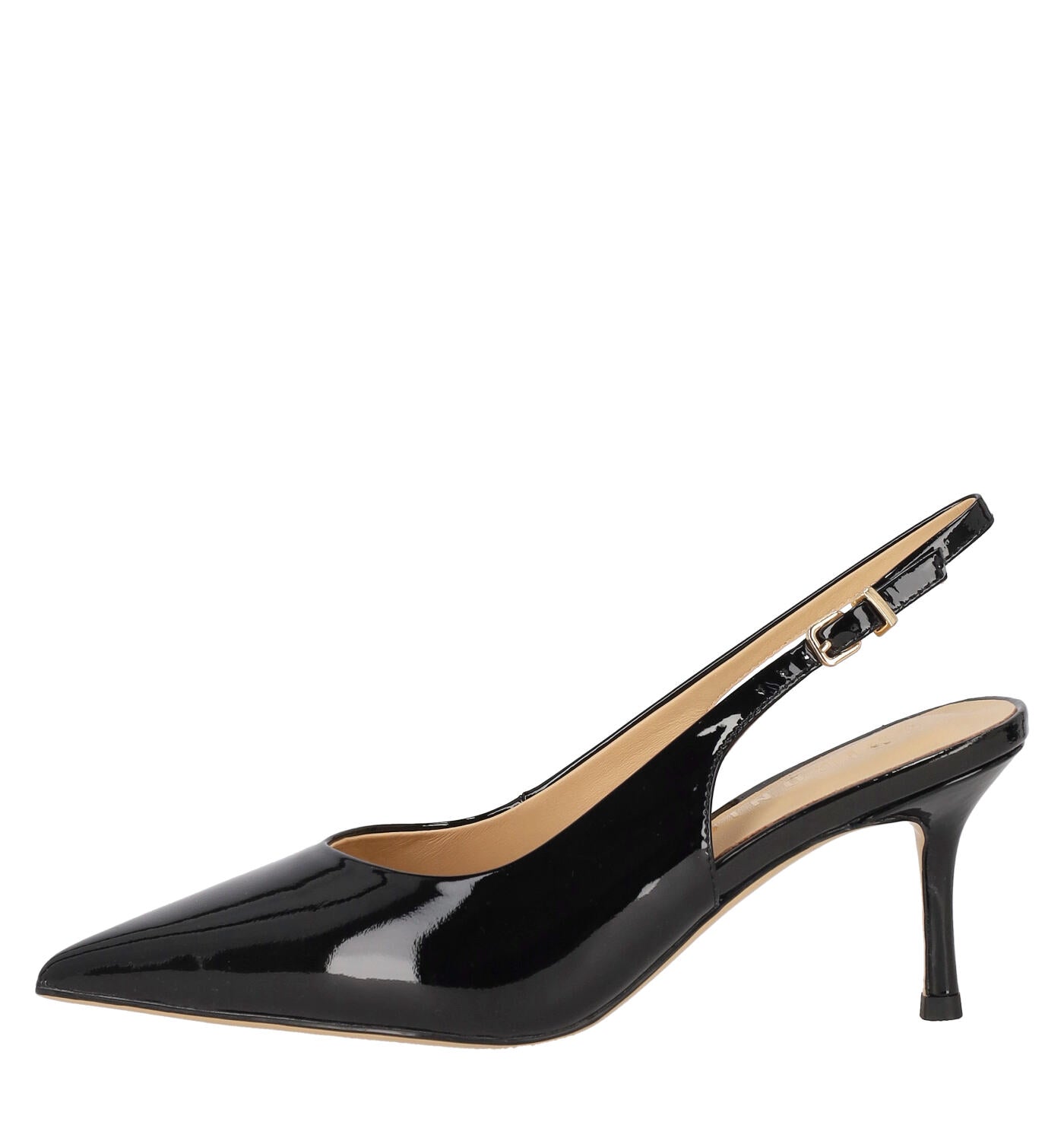 Chanel in vernice scollo a cuore, tacco alto 8 cm