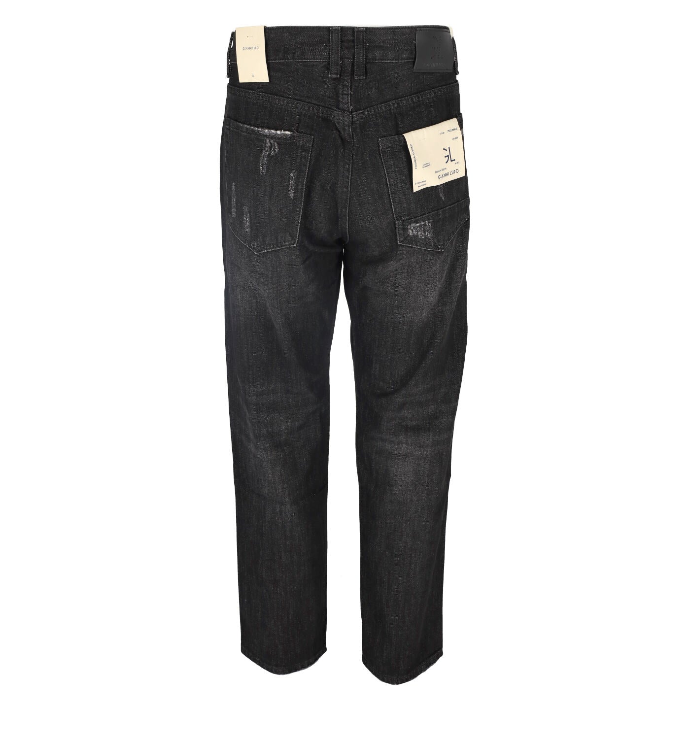 Jeans dritto con rotture , lavaggio scuro