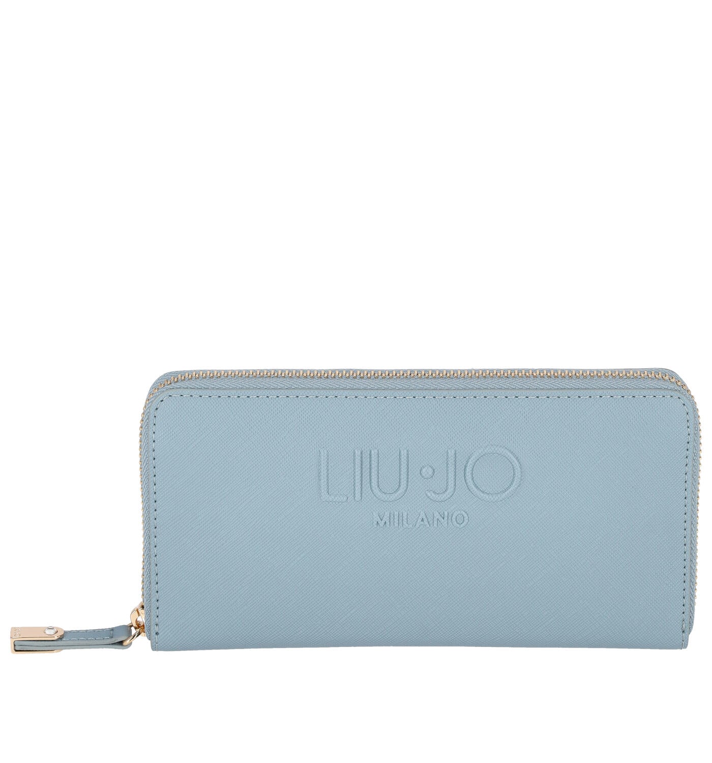 Portafoglio grande in pelle saffiano con zip around