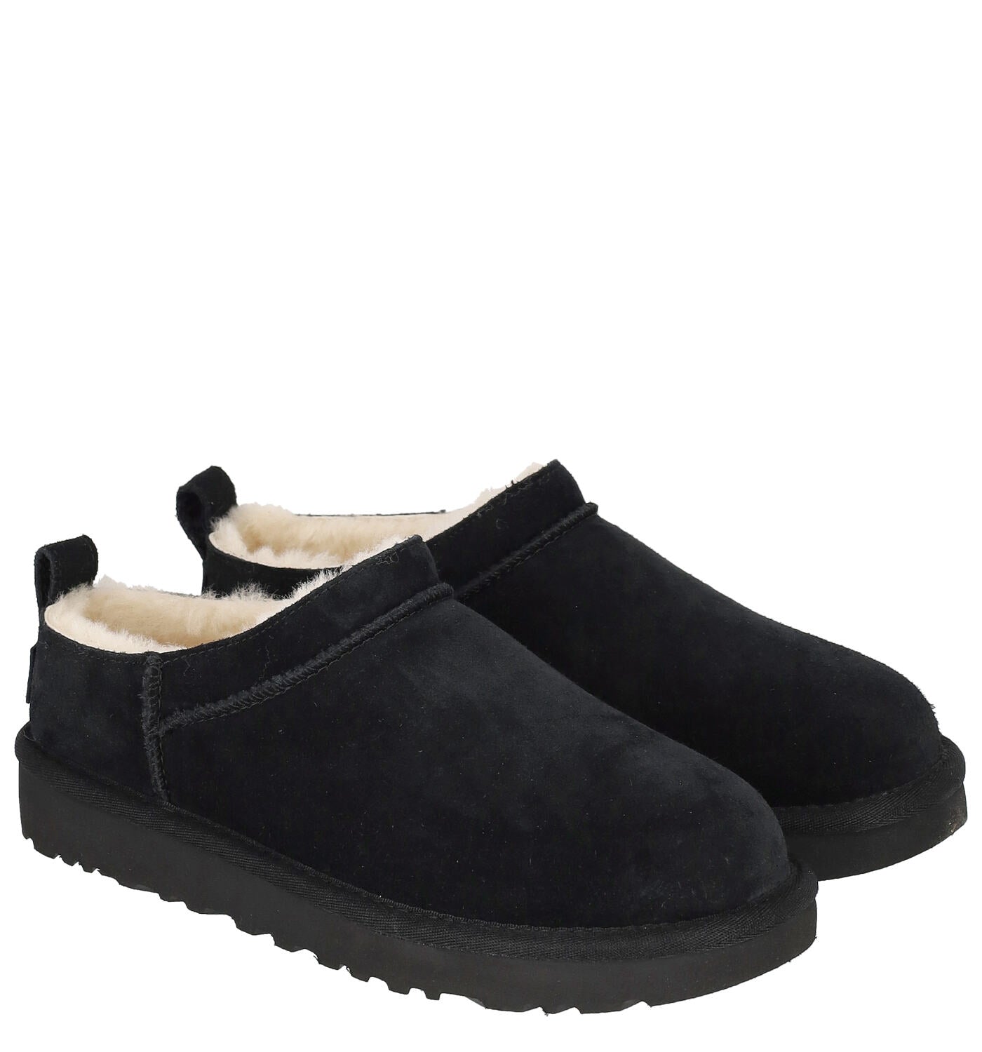 Ugg classic micro in camoscio , taglio vivo e con suola in gomma