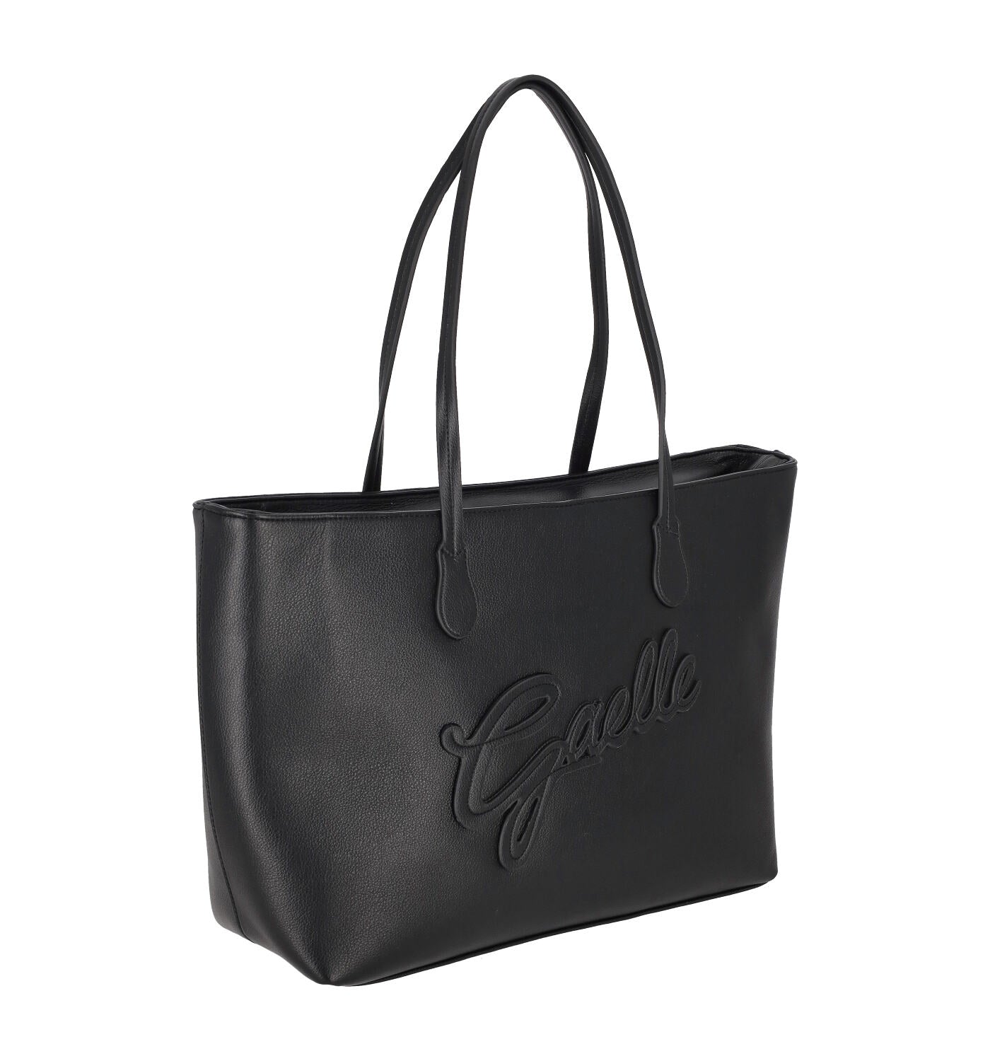 Shopping grande con logo sul davanti , manici lunghi e chiusura con zip