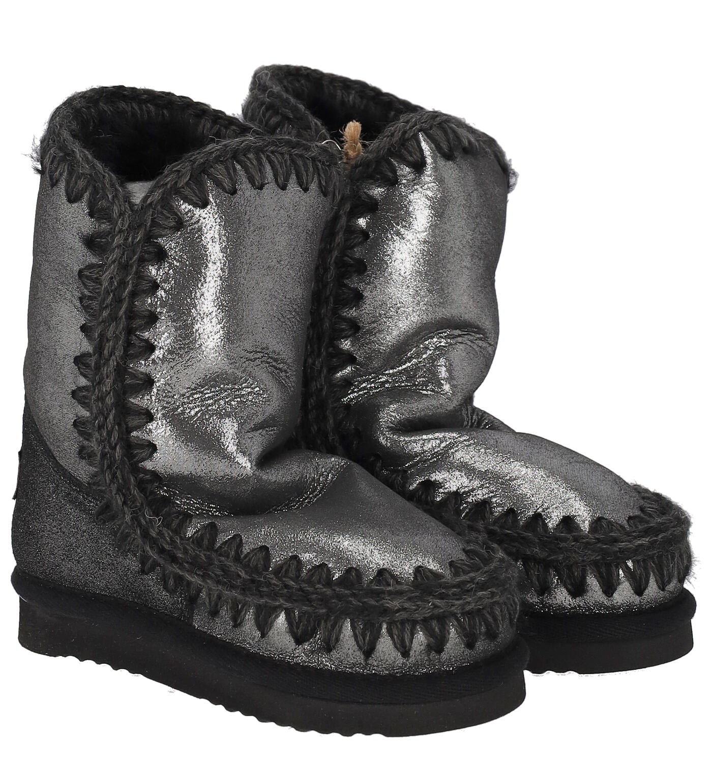 Stivaletto microglitter con interno in montone