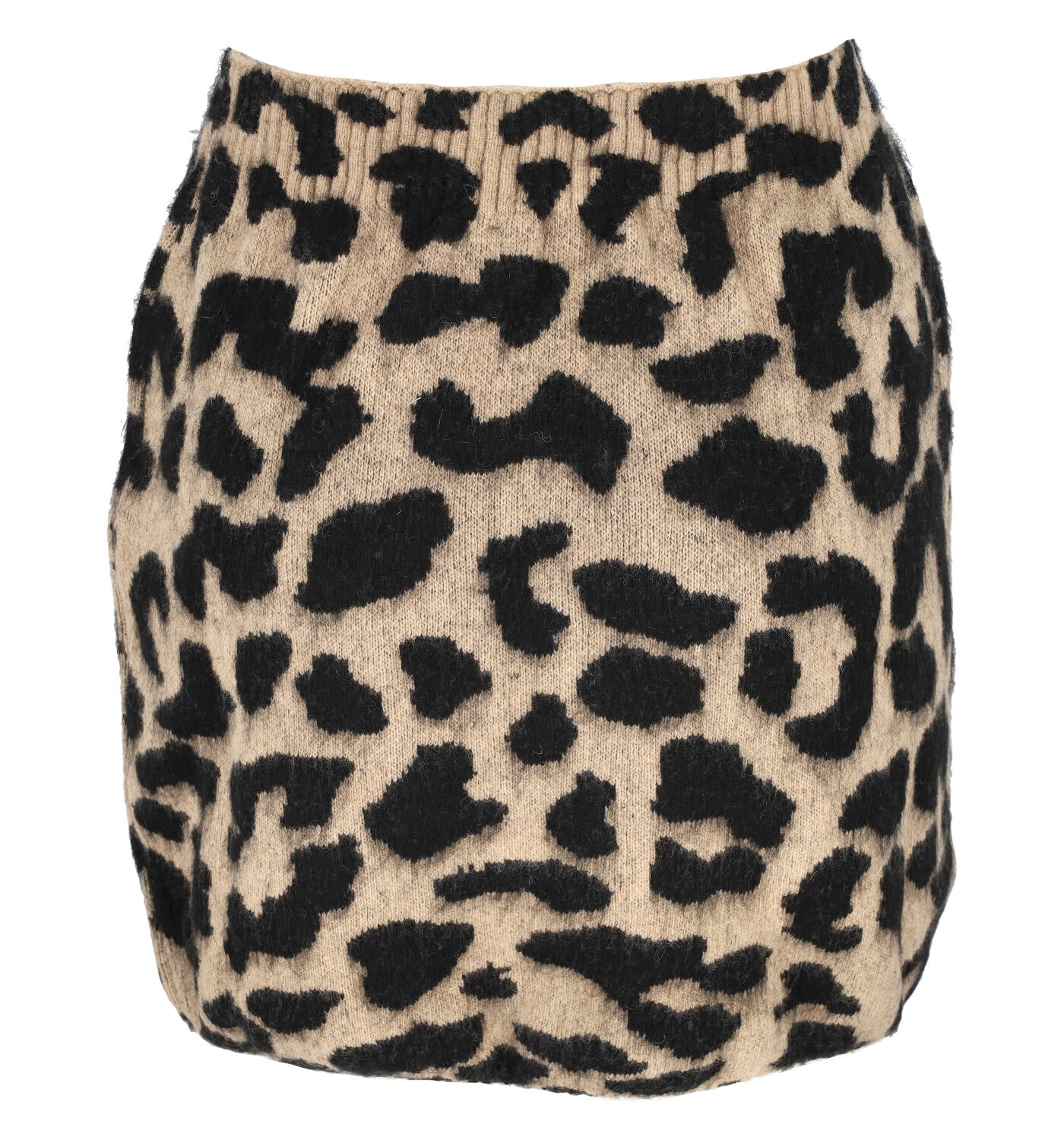 Minigonna maculata in lana