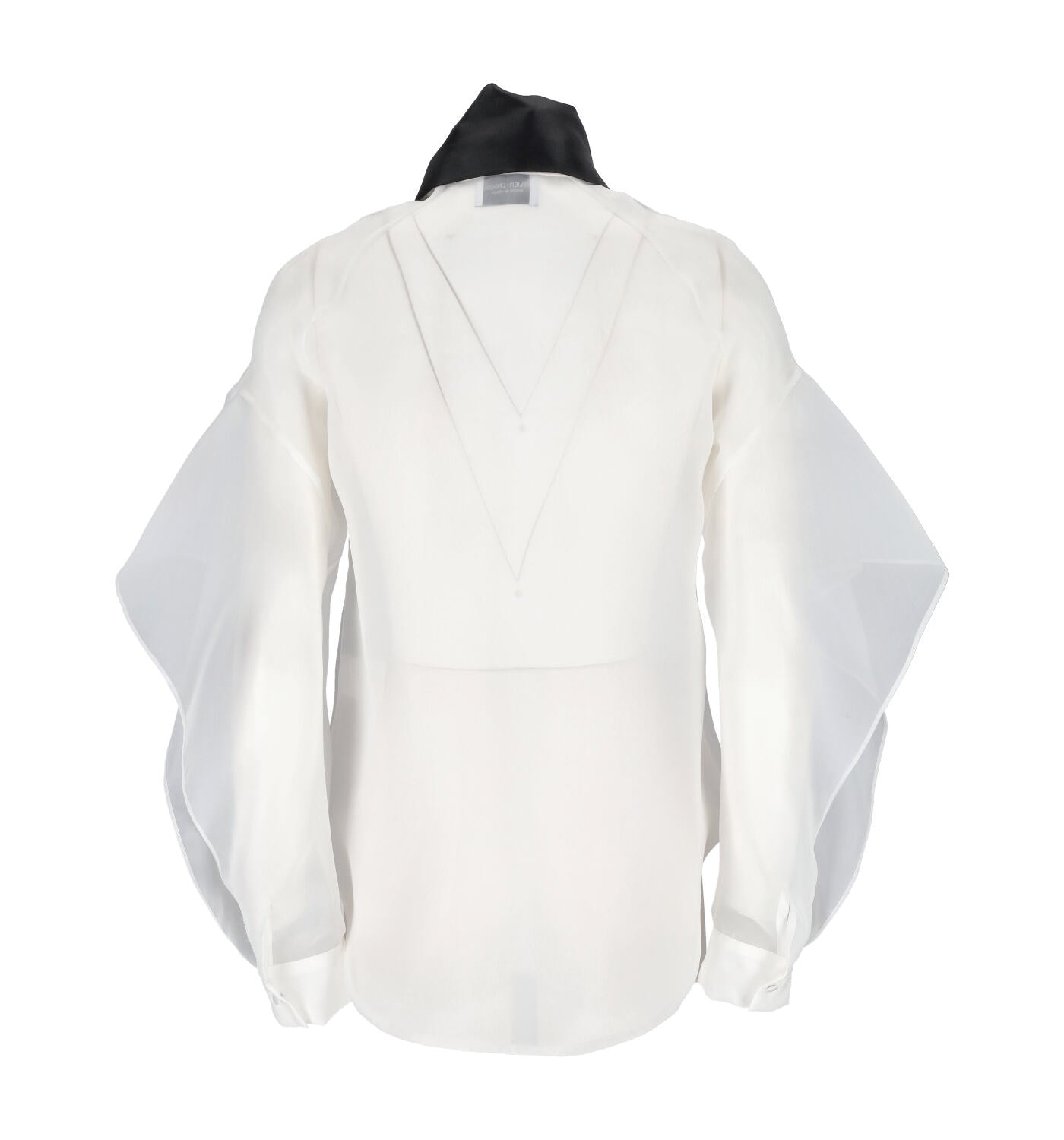 Camicia in chiffon con fiocco