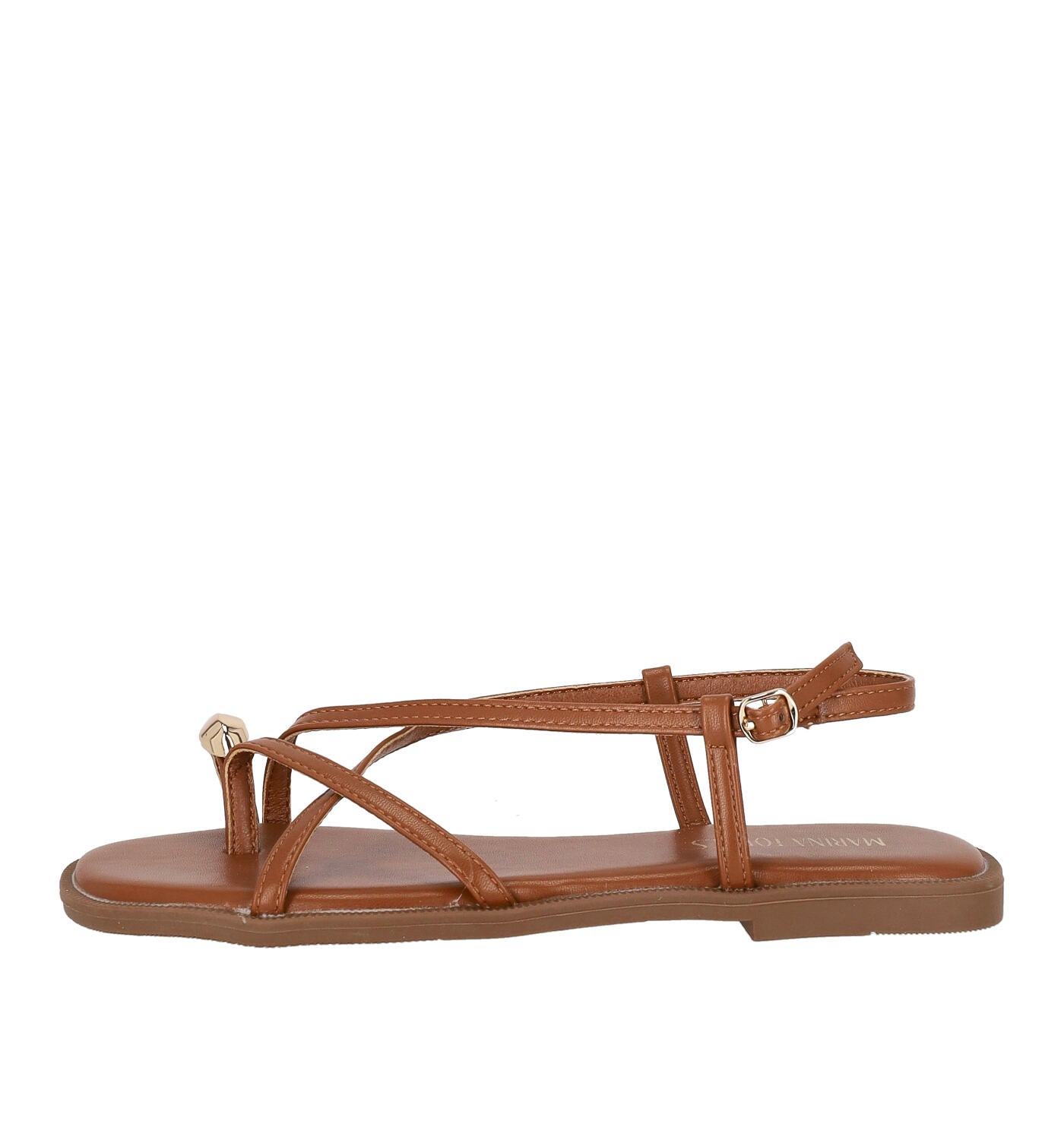 Sandalo infradito con anello, tacco alto 2 cm