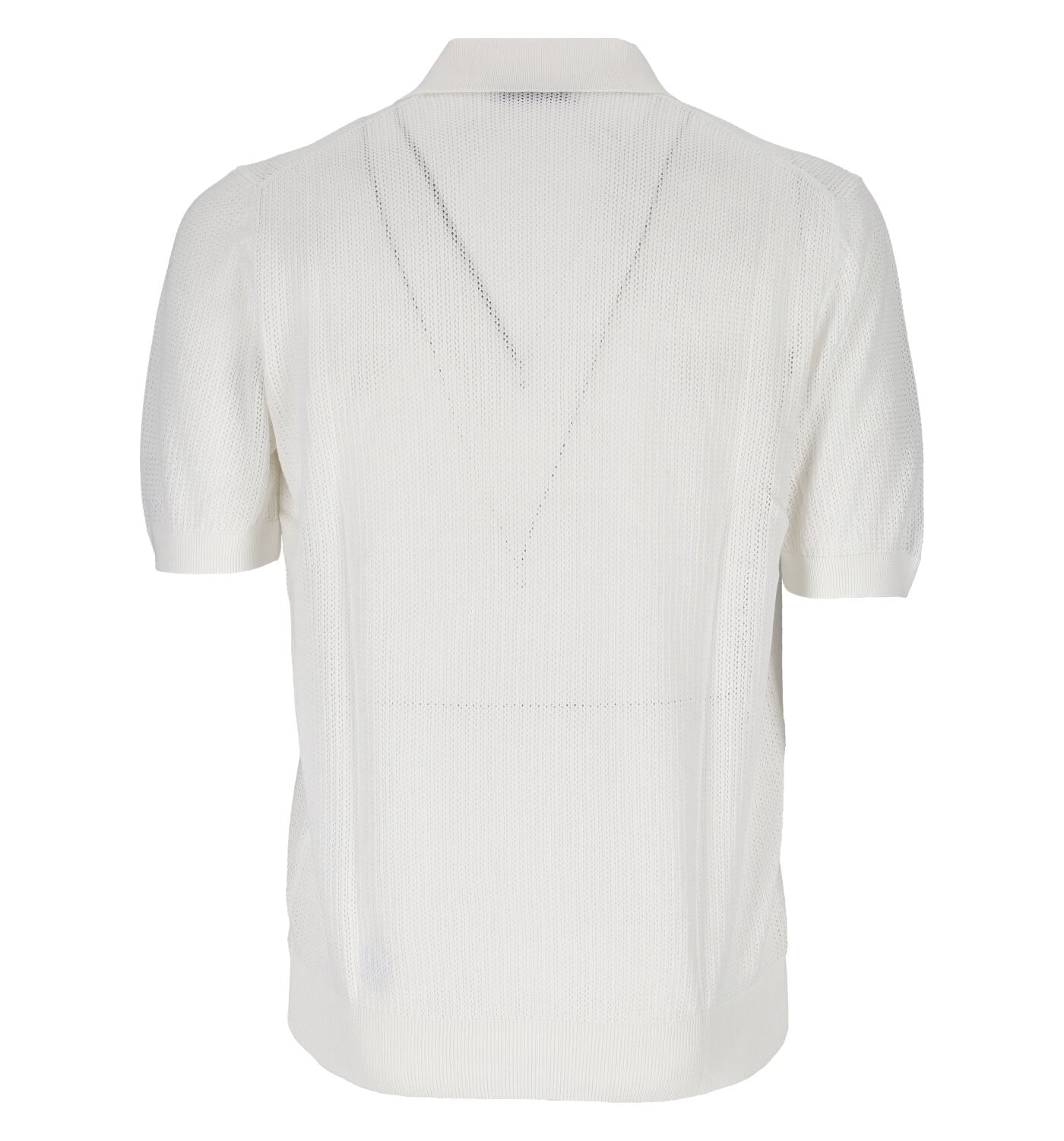 Polo camicia mezza manica in cotone operato