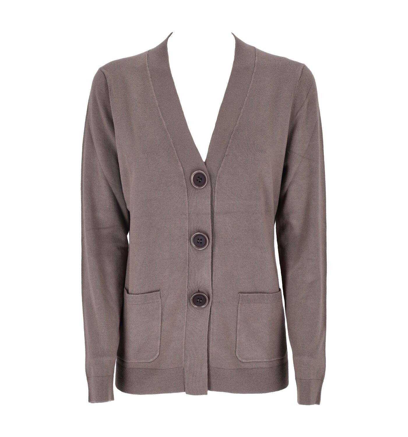 Cardigan in lana con bottoni grandi