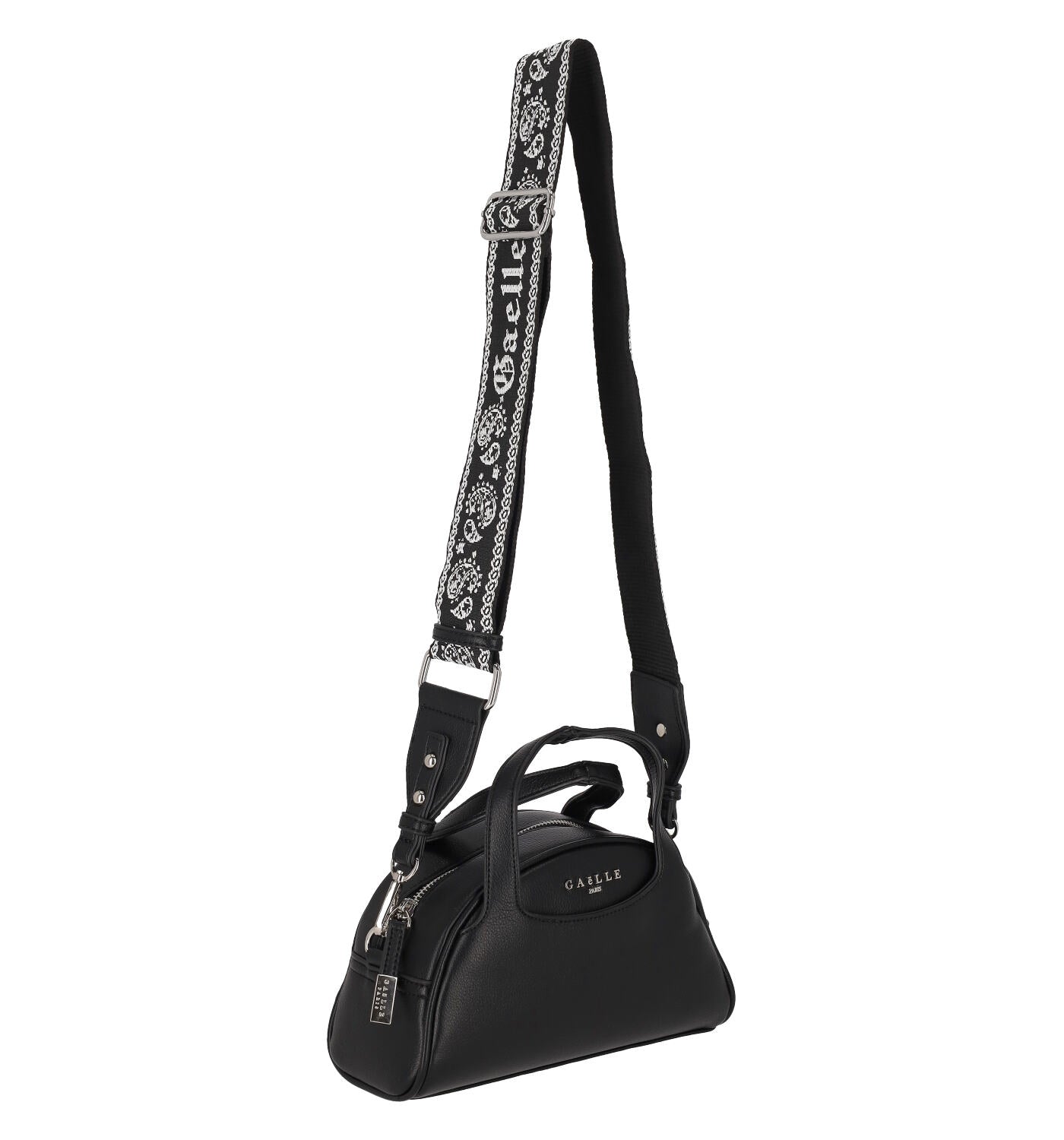 Borsa Camera bag con tracolla in tessuto regolabile e chiusura zip.