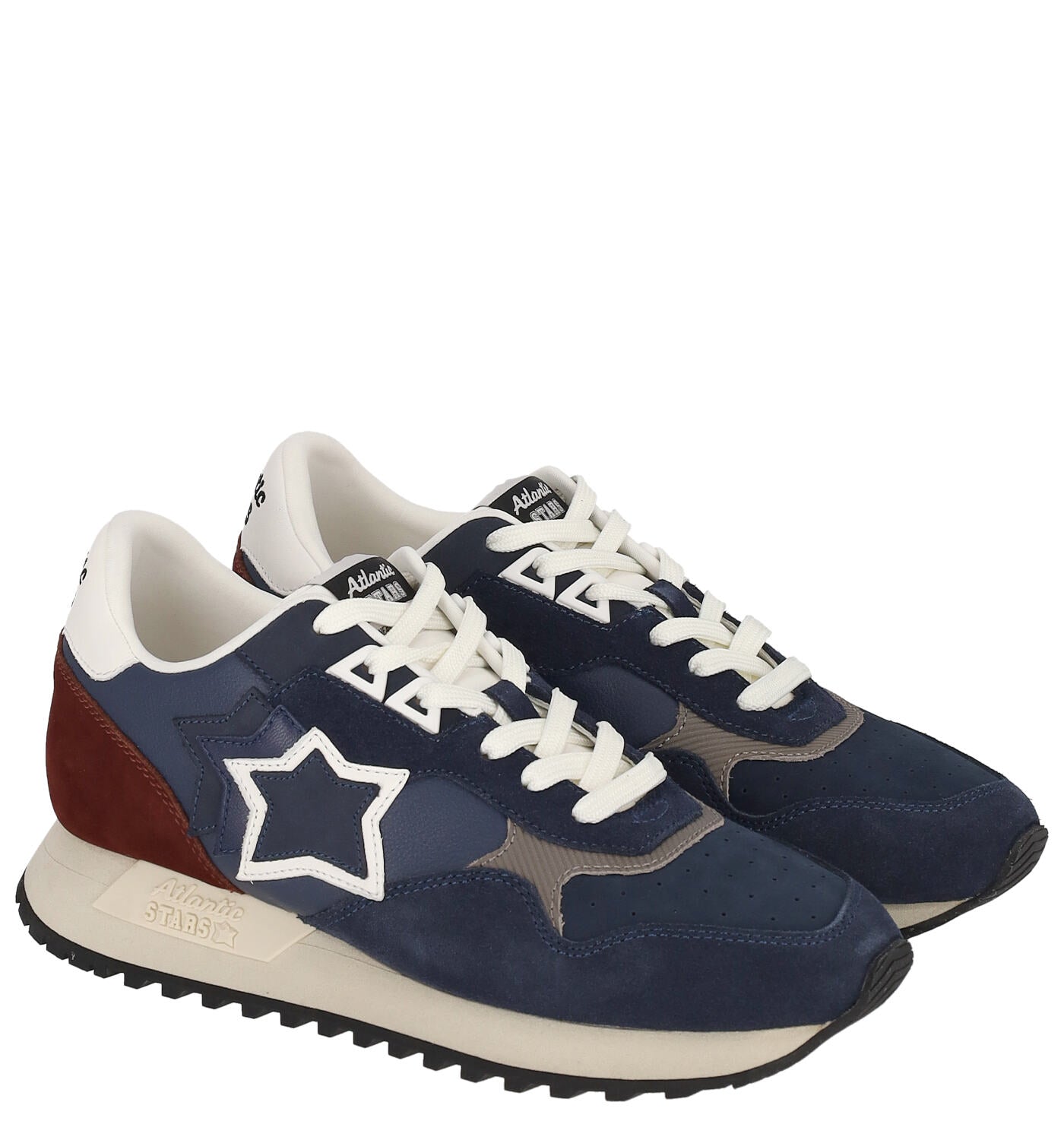 Sneakers in tessuto e camoscio , suola in gomma