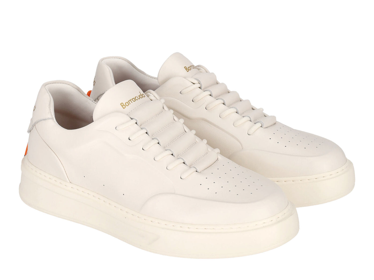 Sneakers in pelle con suola in gomma