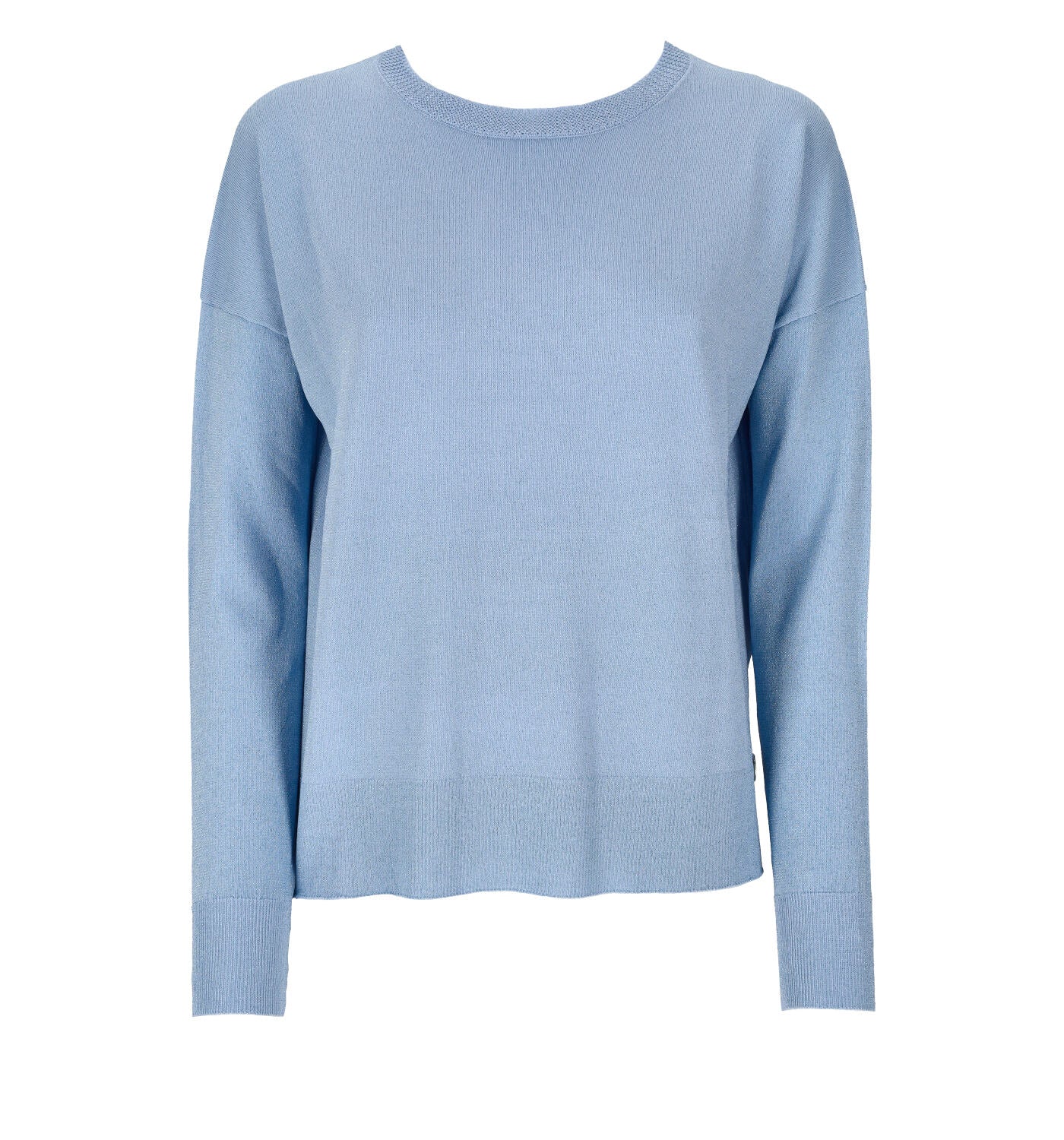 Girocollo filo lurex manica lunga