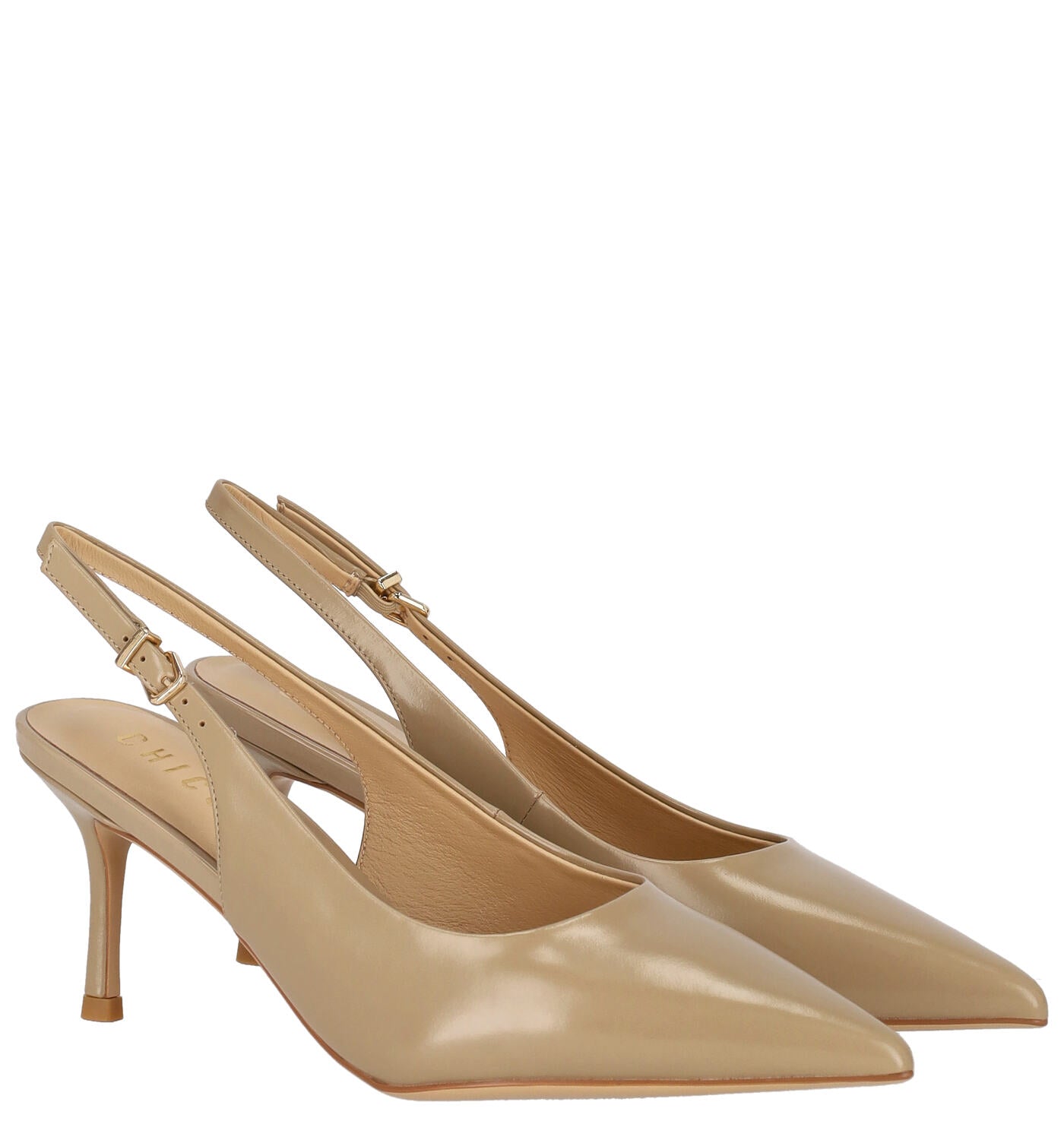 Chanel in pelle, tacco alto 8 cm