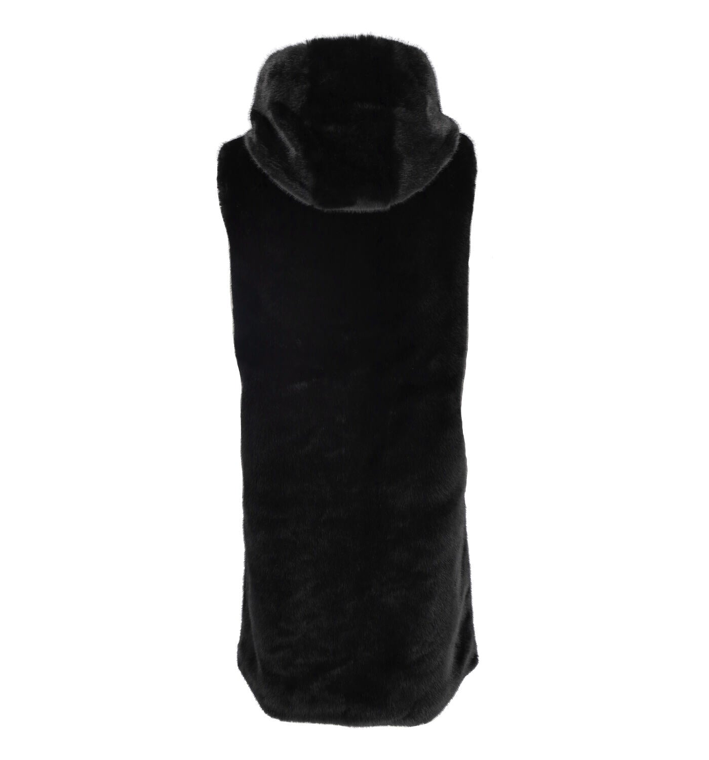 Smanicato ecopelliccia con cappuccio
