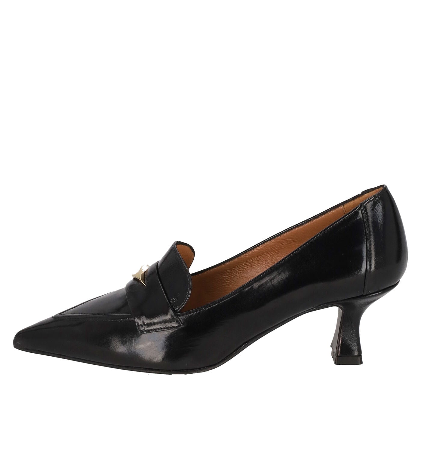 Mocassino con bendina ,tacco altezza 5 cm