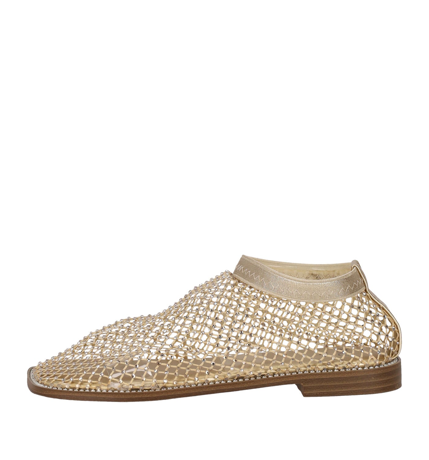 Sandalo in rete e strass