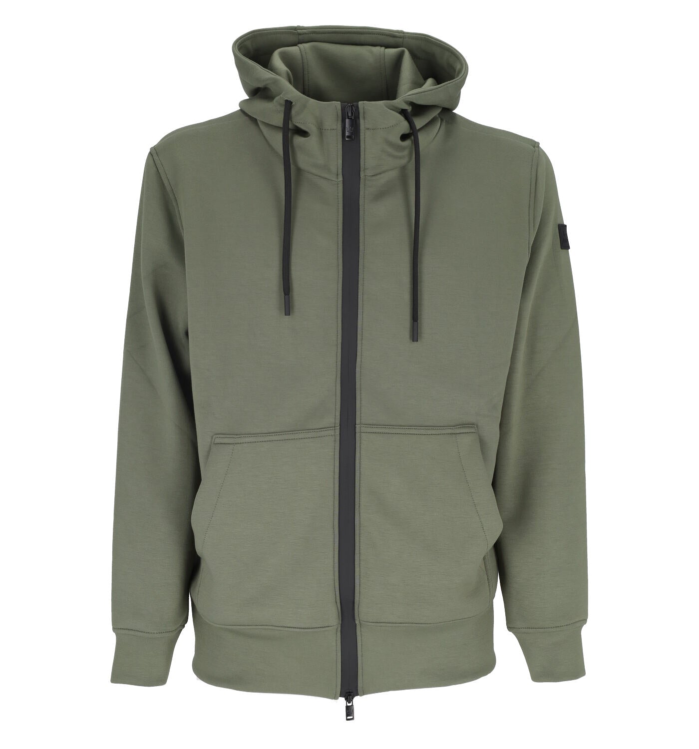 FELPA CON CAPPUCCIO VERDE MILITARE