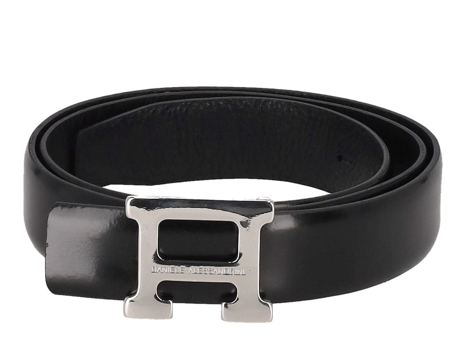 CINTURA SPAZZOLATA FIBBIA ARGENTO