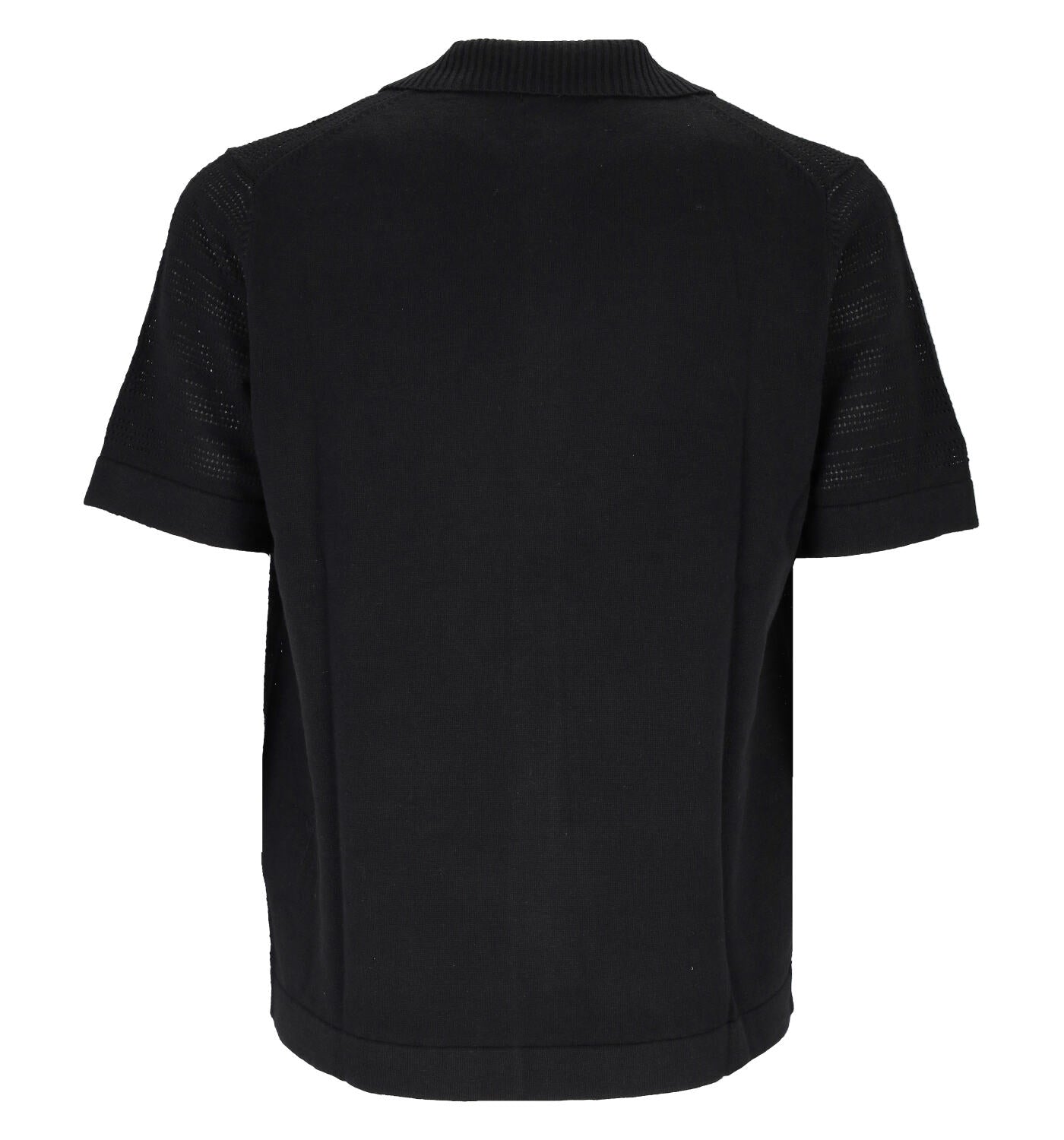 Polo camicia mezza manica in misto lino