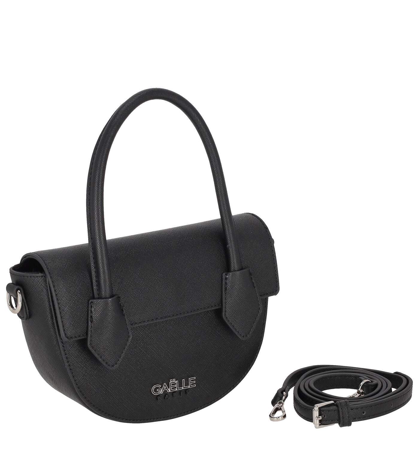 Borsa ovale con manico lungo e tracolla removibile