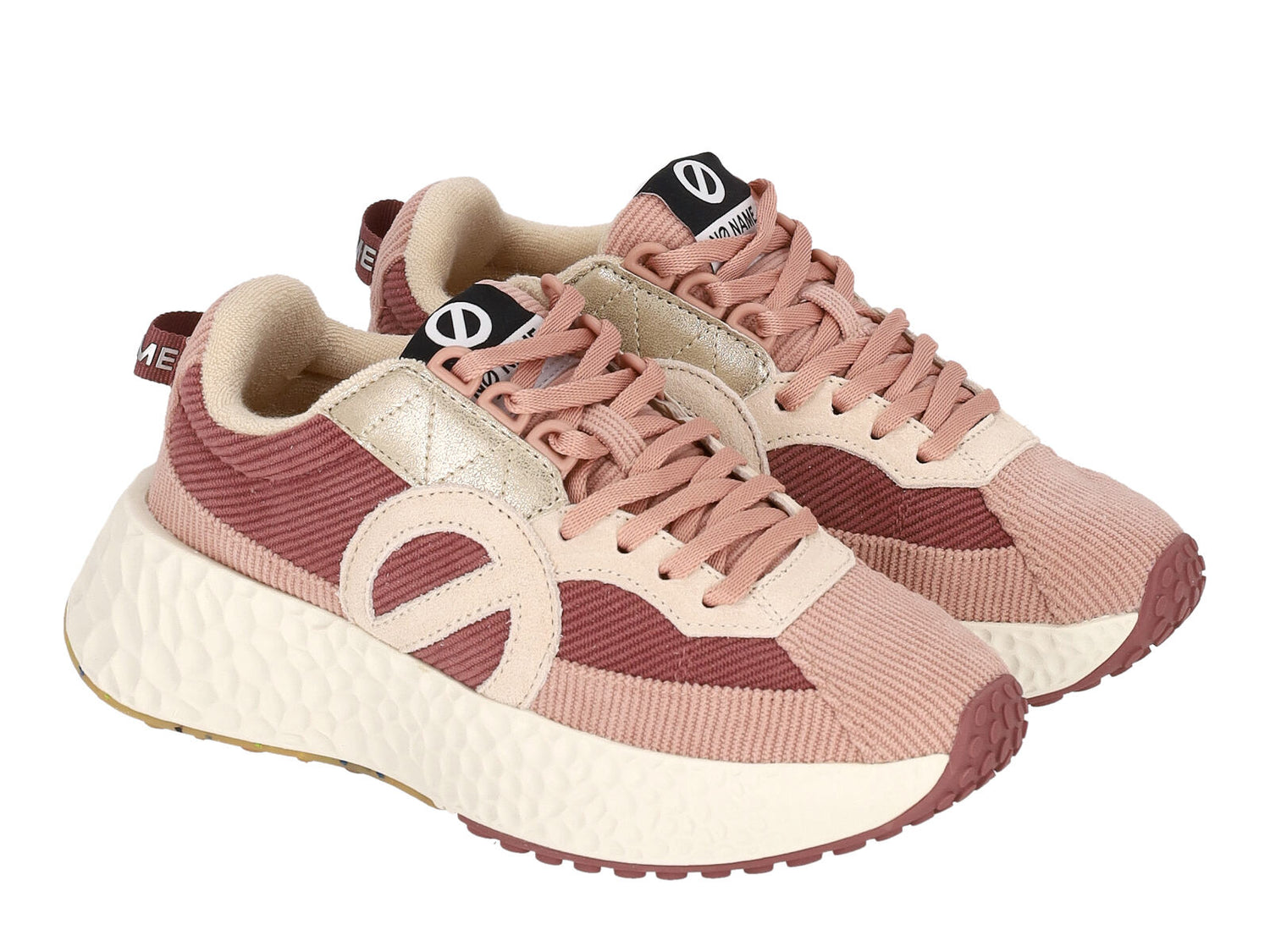 Sneakers con costine bicolore , suola in gomma.