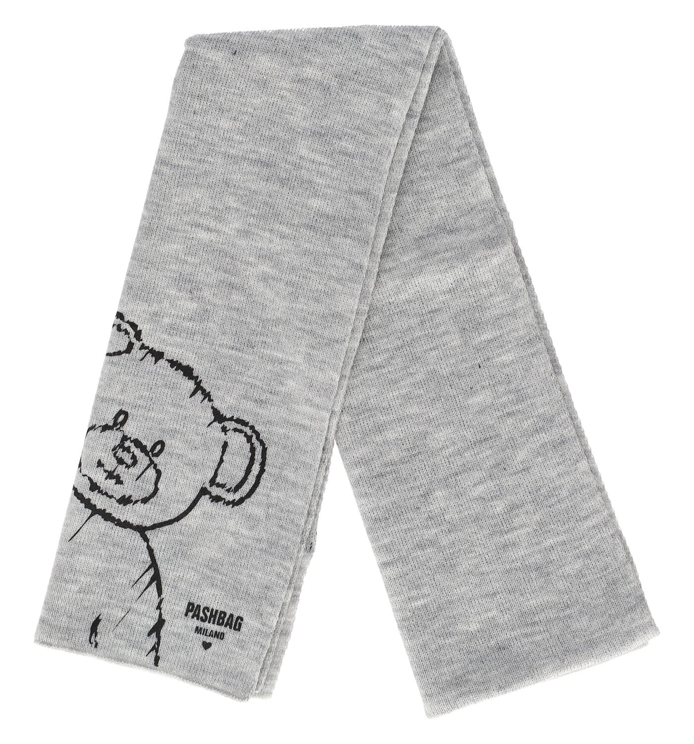 Sciarpa con orso disegnato