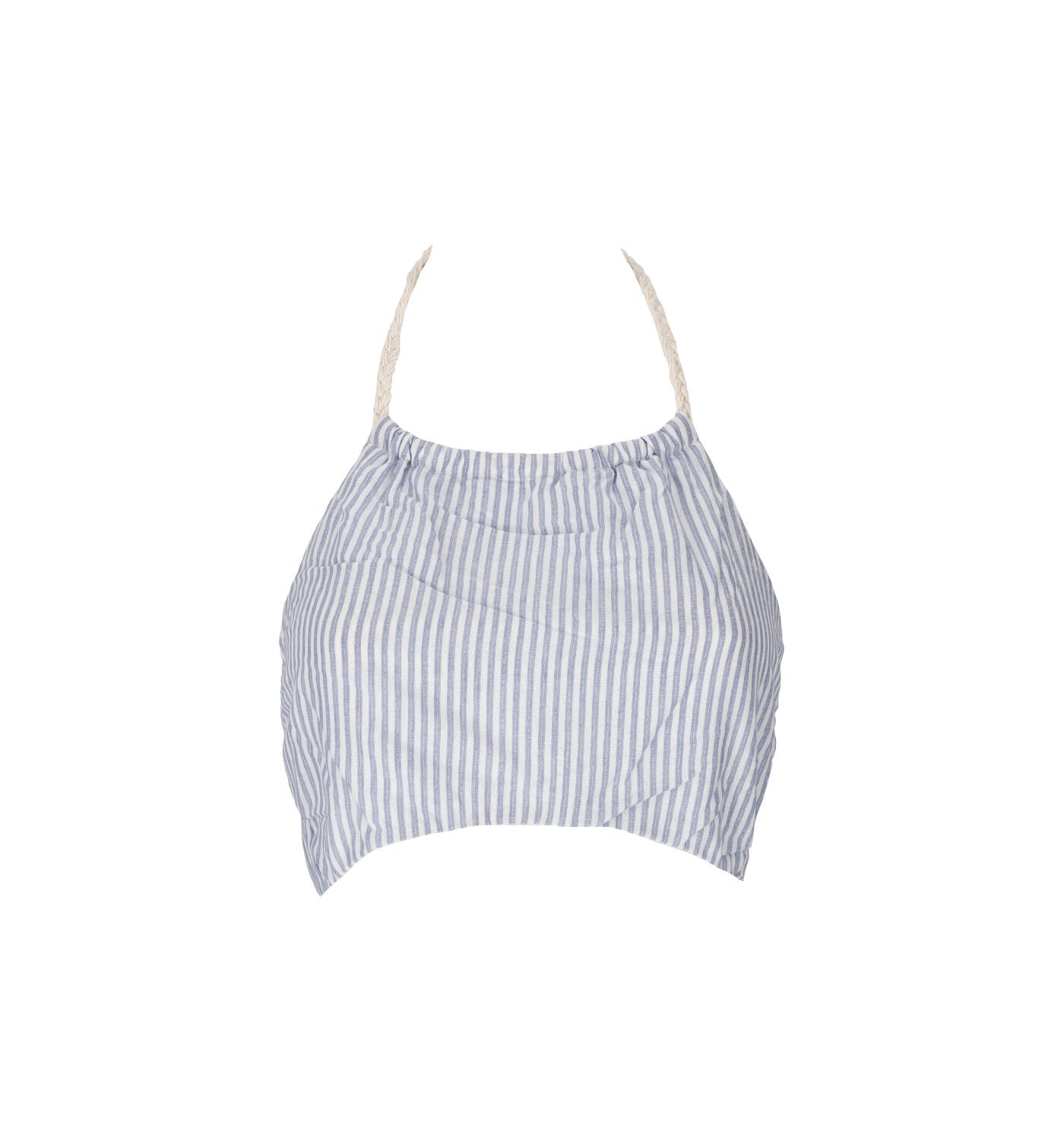 Top crop copricostume rigato lurex