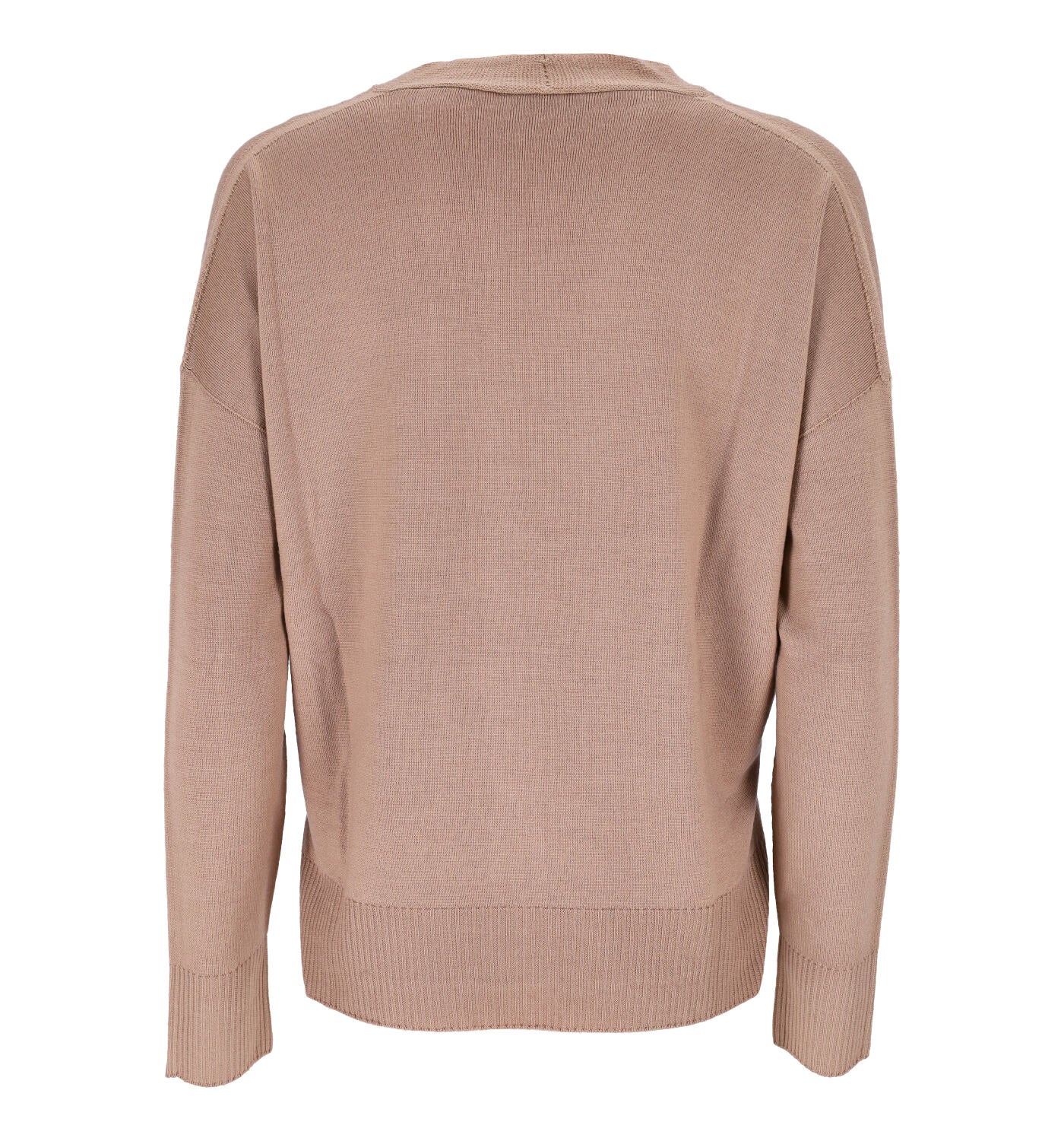 Cardigan over in lana con spacchi ai lati