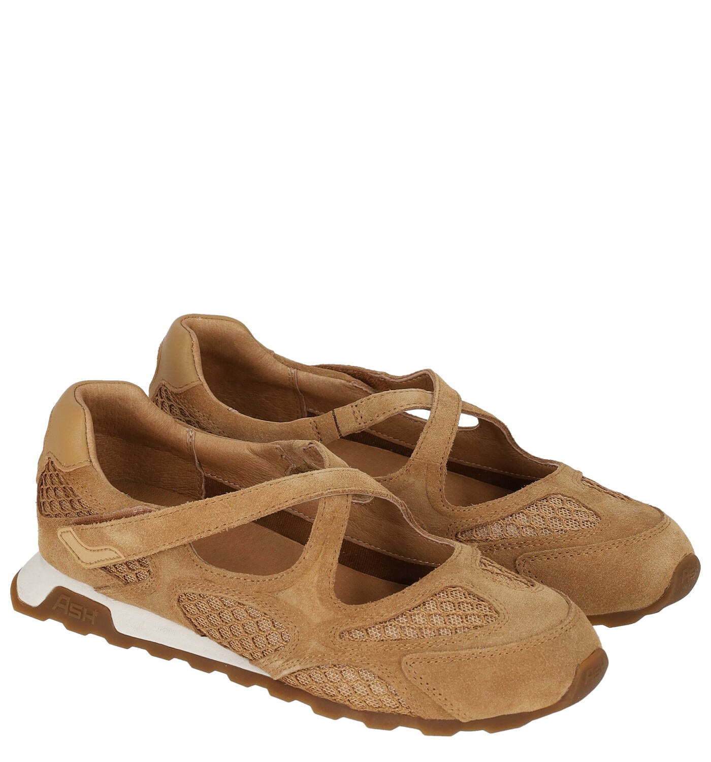 Kore ballerina in camoscio con incrocio