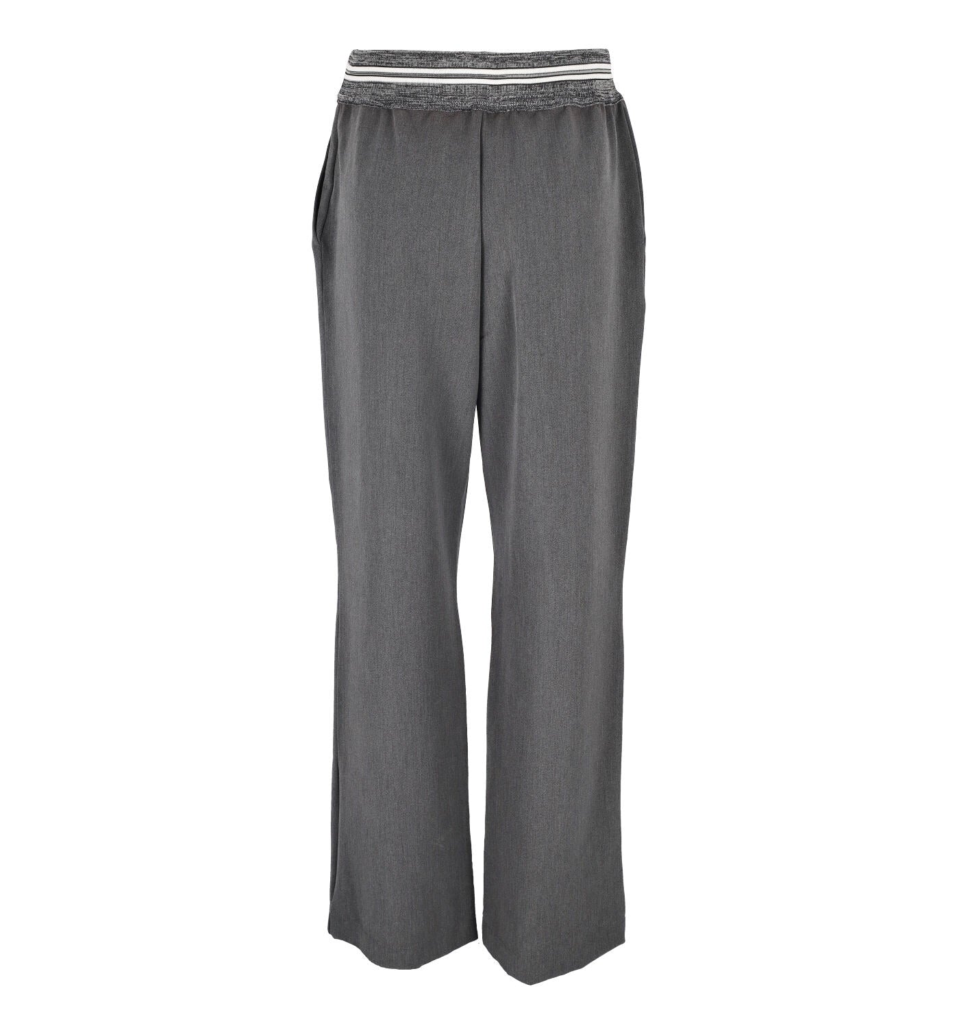 Pantalone palazzo con logo in vita