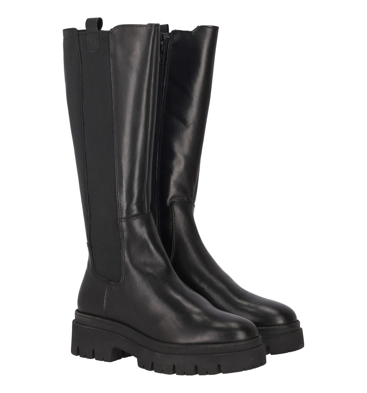 Stivale in pelle con zip