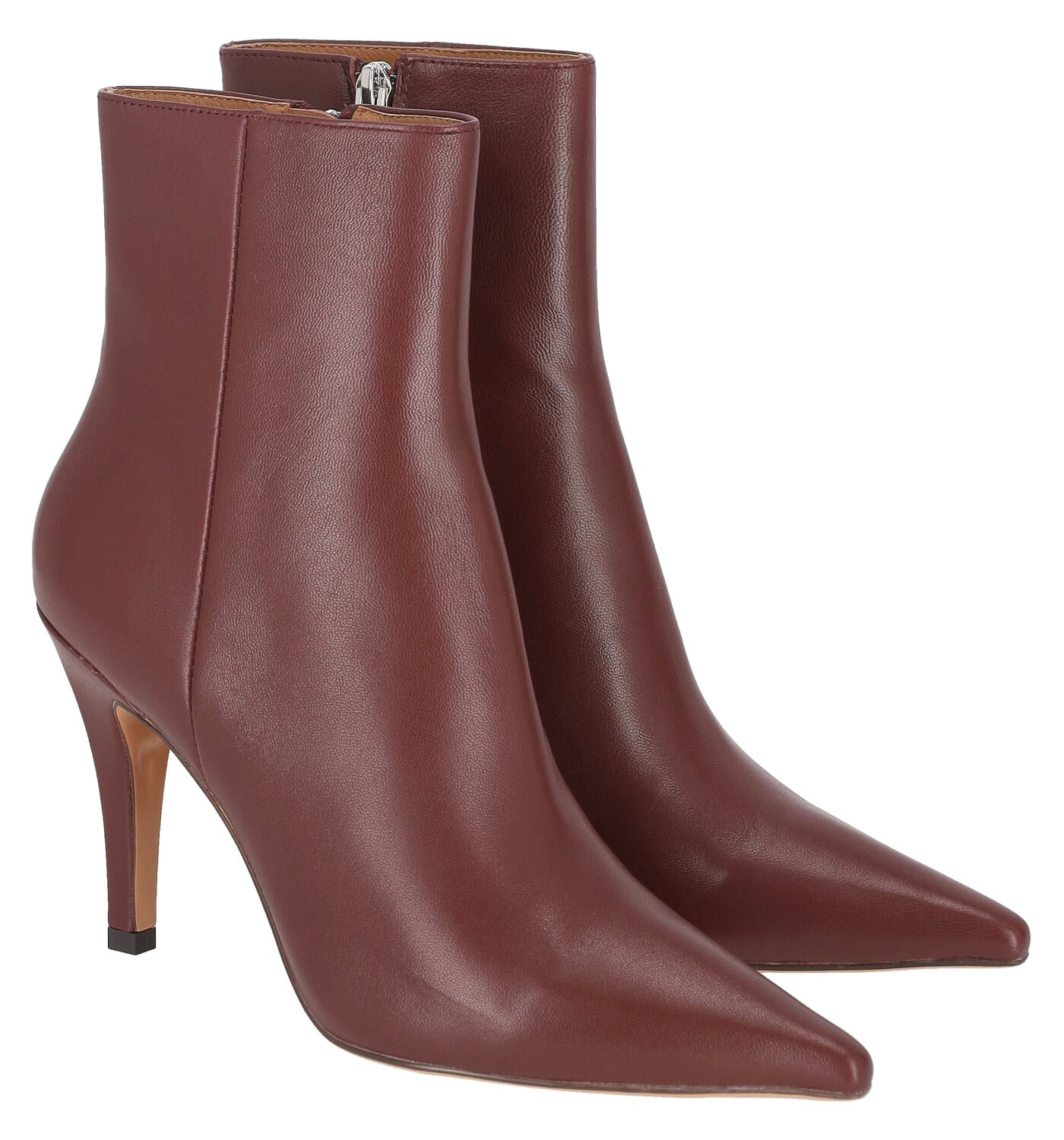 Tronchetto in pelle con tacco 10 cm